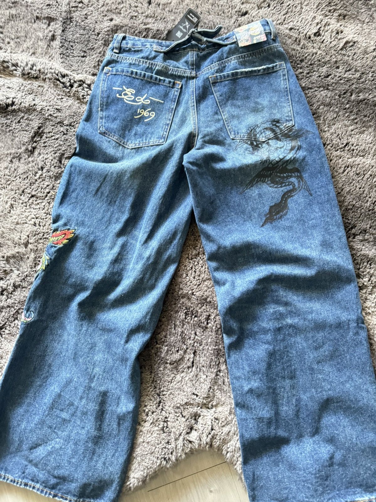 Ed Hardy ED HARDY DRAGON BAGGY JEAN Size US 30 / EU 46 - 2 Thumbnail