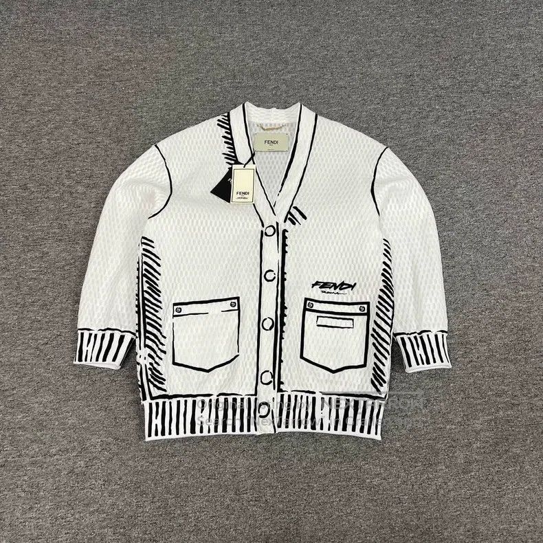 Fendi Fendi Cartoon style graffiti letter print cardigan jacket Size XS / US 0-2 / IT 36-38 - 1 Thumbnail