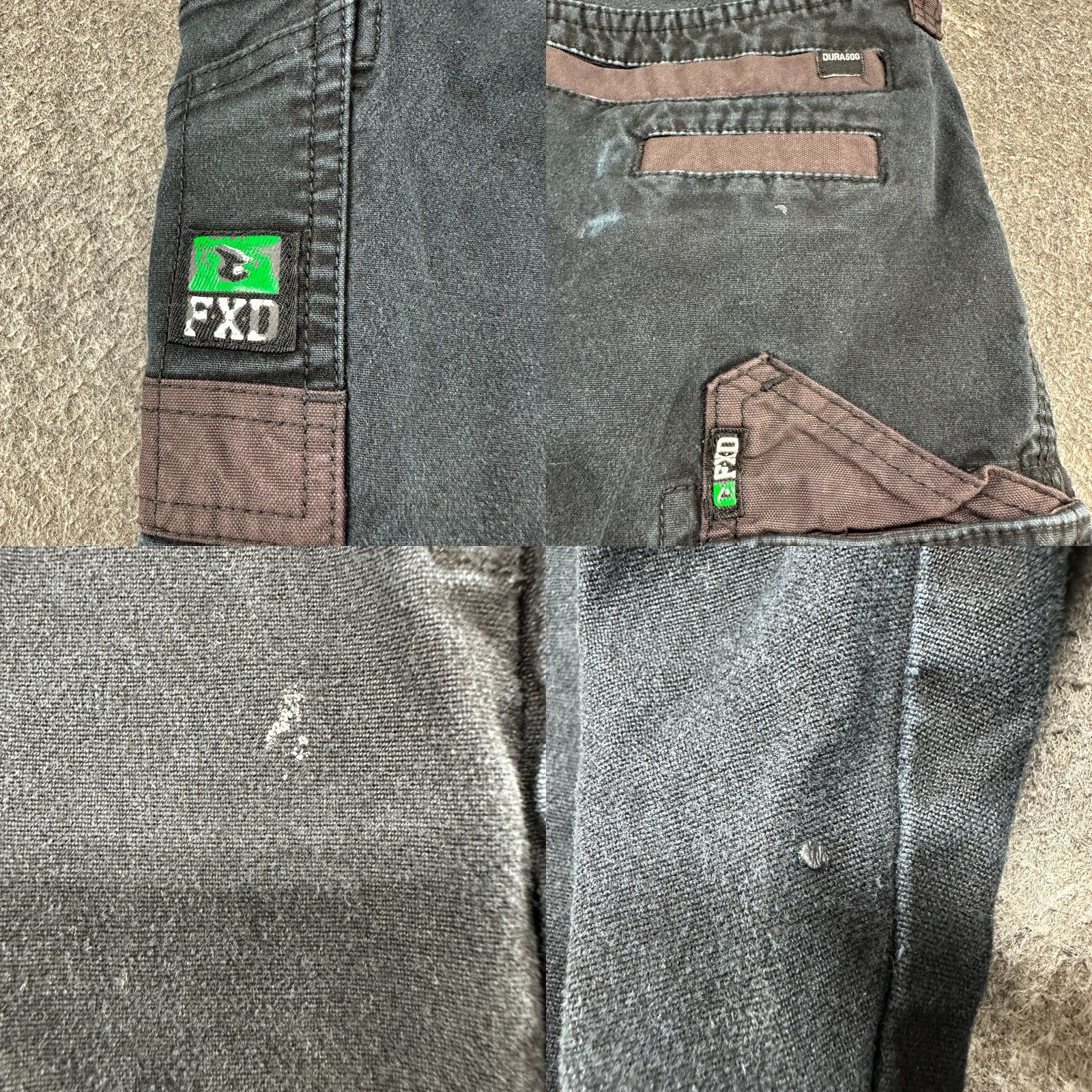 Vintage FXD Pants Mens 30x32 Black Canvas Cargo Straight Workwear Cotton WP-3 Utility Pants Size US 30 / EU 46 - 8 Thumbnail