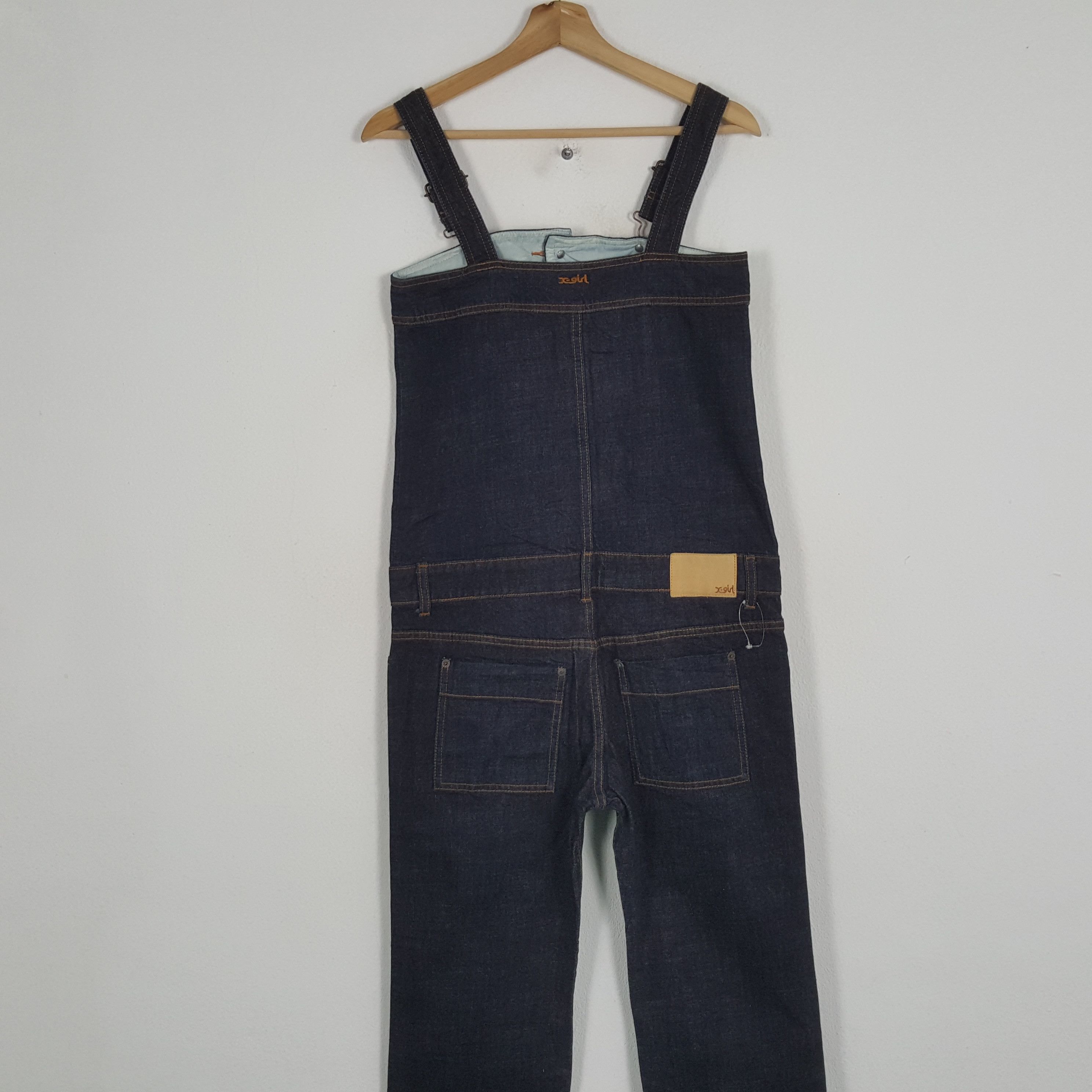 Vintage Vintage X-GIRL Japanese Fashion Brand Overall Denim Jeans Size 35" - 5 Thumbnail