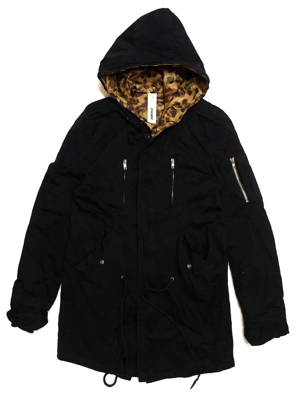 Attachment Rare! Attachment by Kazuyuki Kumagai Black Leopard Parka Size US S / EU 44-46 / 1 - 2 Thumbnail