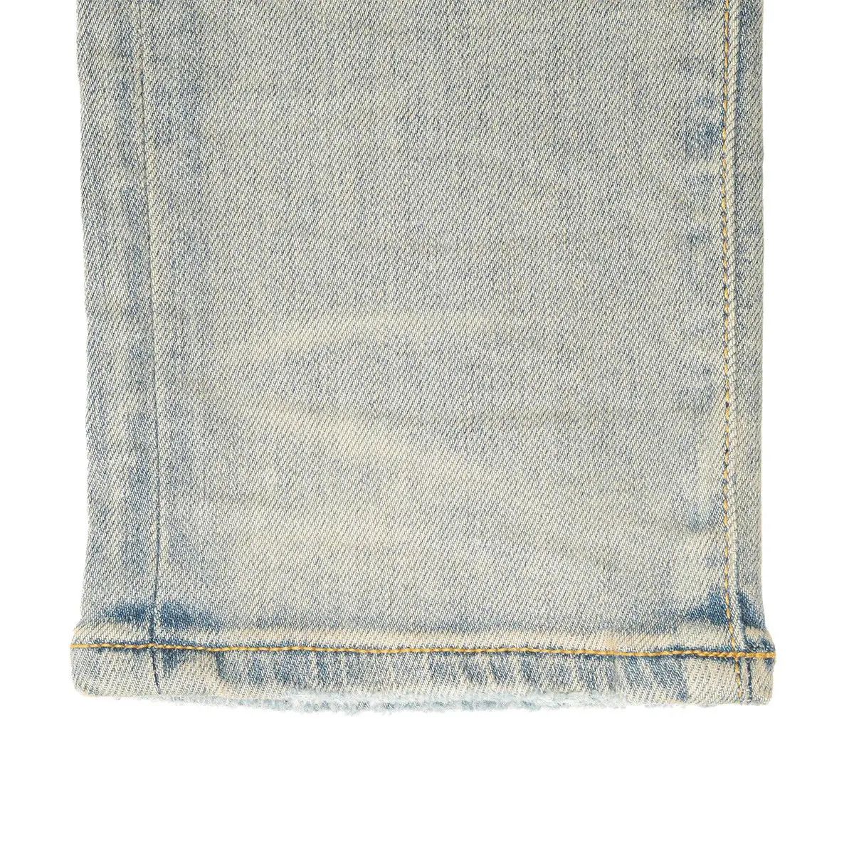 Amiri oc11z0225 Varsity Eagle Logo Jeans in Light Blue Size US 38 / EU 54 - 7 Thumbnail