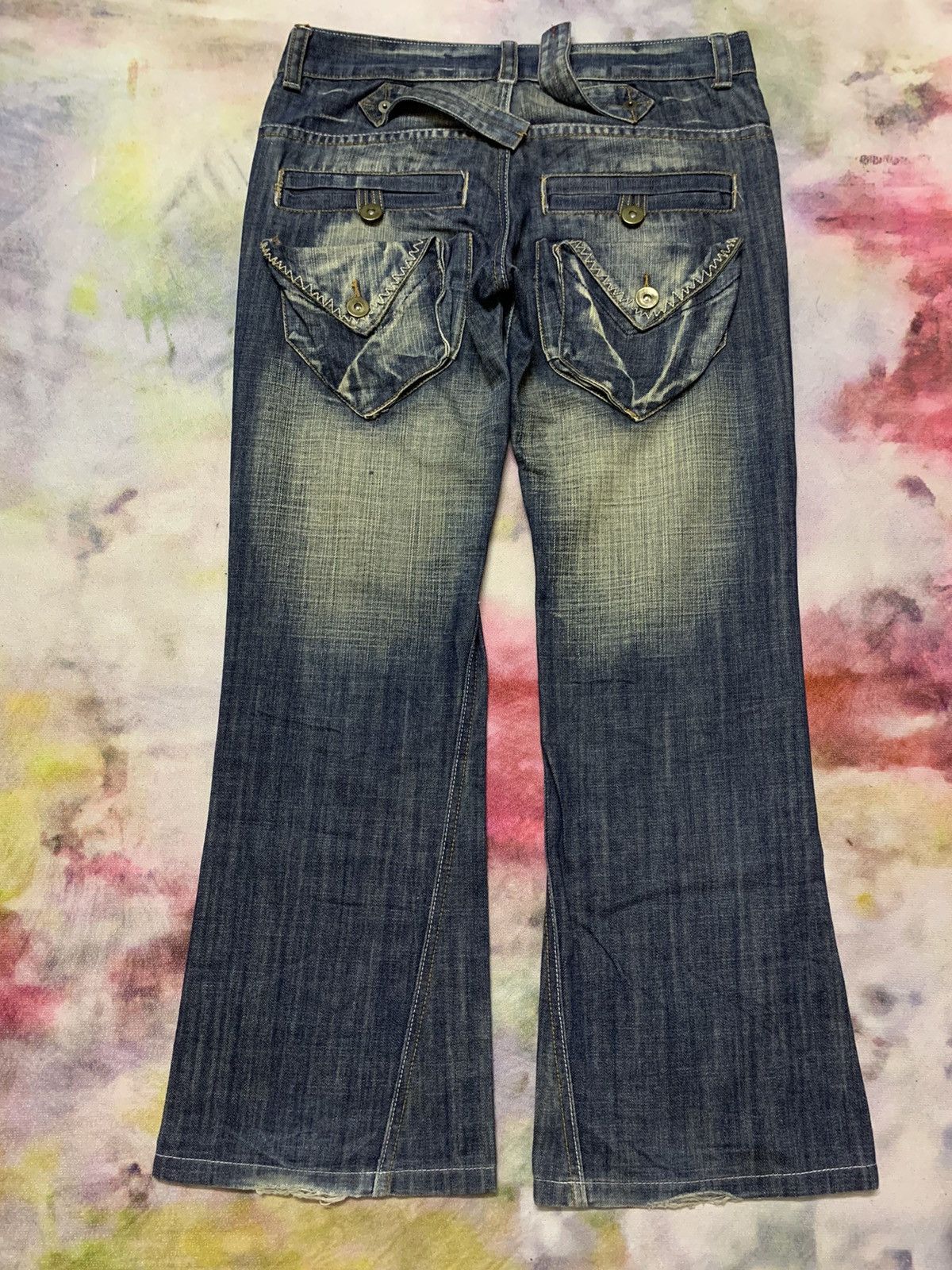 Hysteric Glamour Flare Japanese Brand Lasbegasgate Washed Low Rise Size US 33 - 8 Thumbnail