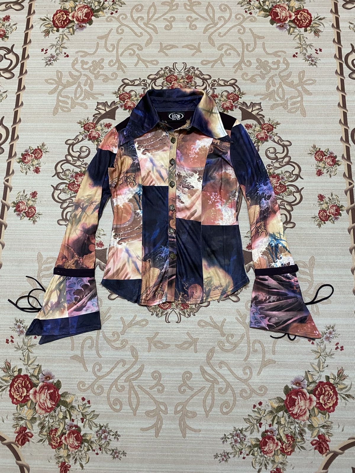 Beauty Beast Ozz On Hikzoh Vkei Gothic Poem Japanese Button Shirt Size ONE SIZE - 1 Thumbnail
