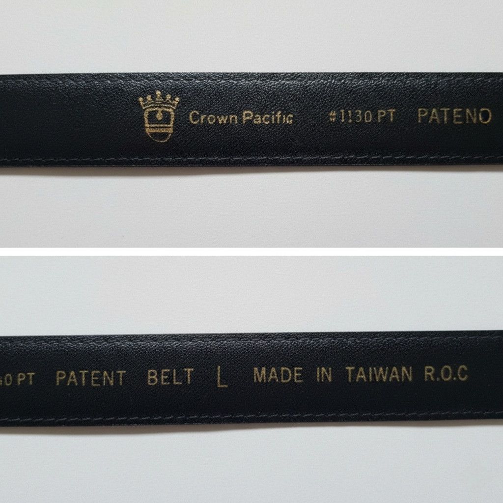 Other Crown Pacific 30-34" Belt Vintage Patent Leather Black Gold Size ONE SIZE - 9 Thumbnail