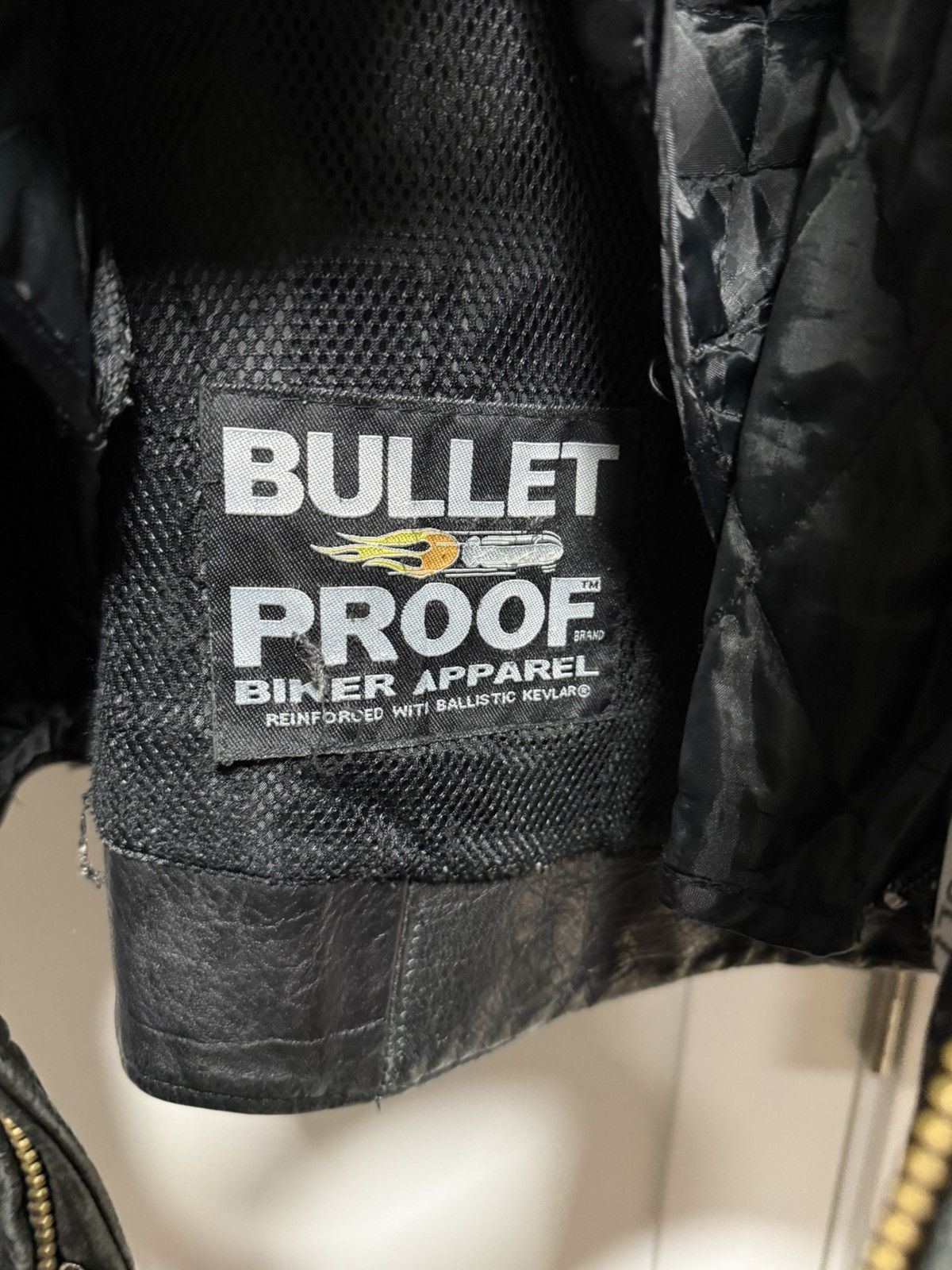 Vintage Vintage Bullet Proof Biker Apparel Leather Jacket Size US L / EU 52-54 / 3 - 7 Thumbnail