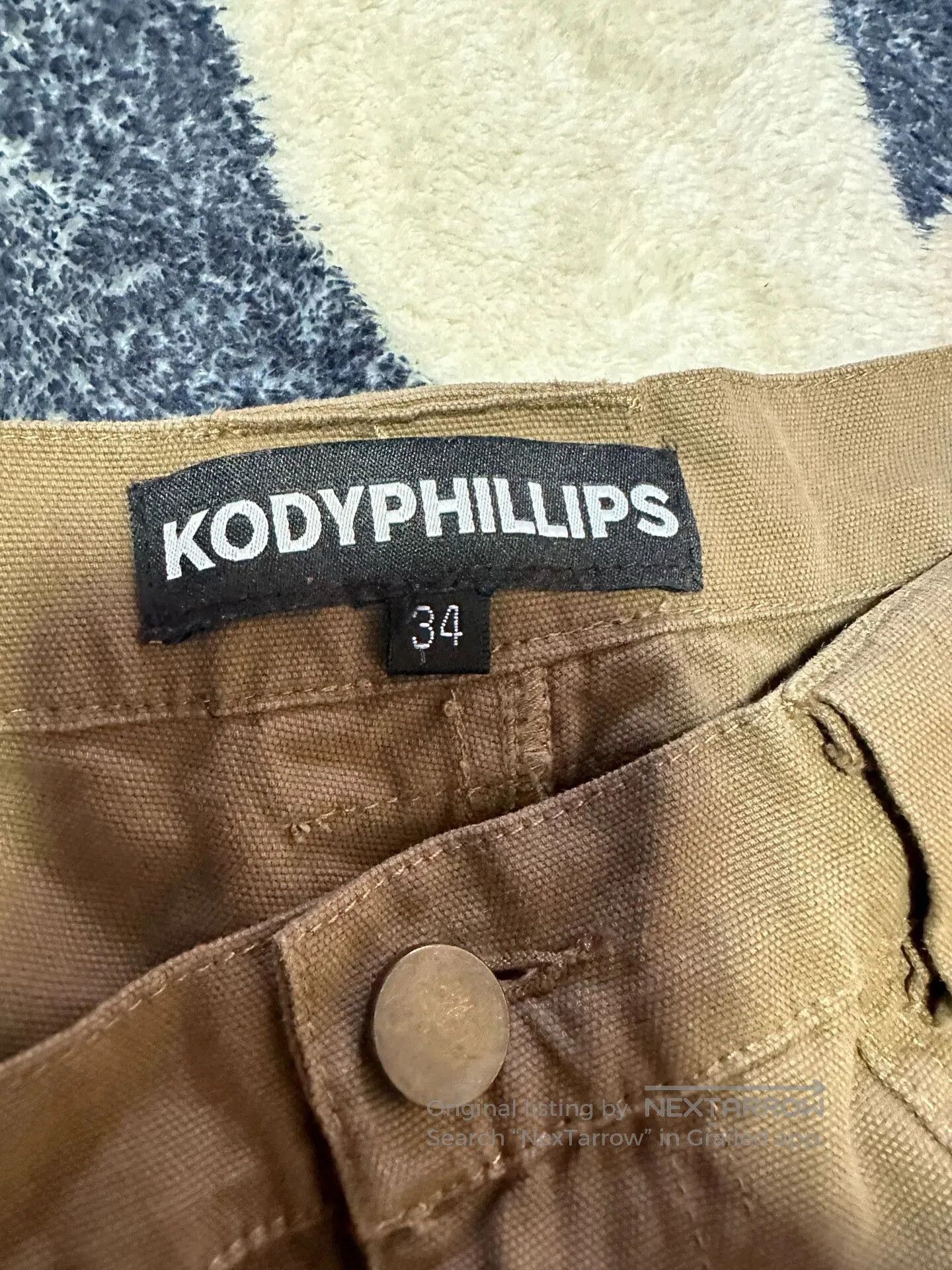 Japanese Brand KODYPHILLIPS Poopy Pants Cargo Pants. Size US 34 / EU 50 - 3 Thumbnail