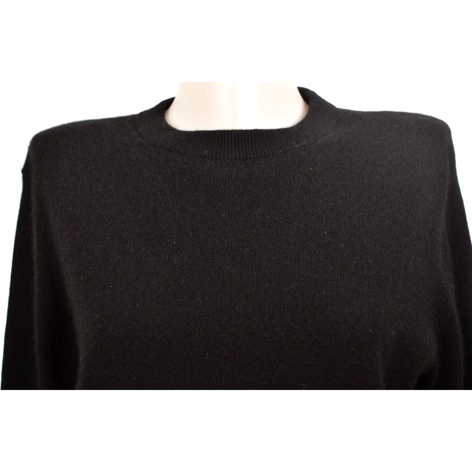Vintage VINTAGE La Redoute Collections Cashmere Crew Neck Jumper Sweater GMS242 Size L Black Womens Pullover Knitwear 100% Cashmere Size L / US 10 / IT 46 - 2 Thumbnail