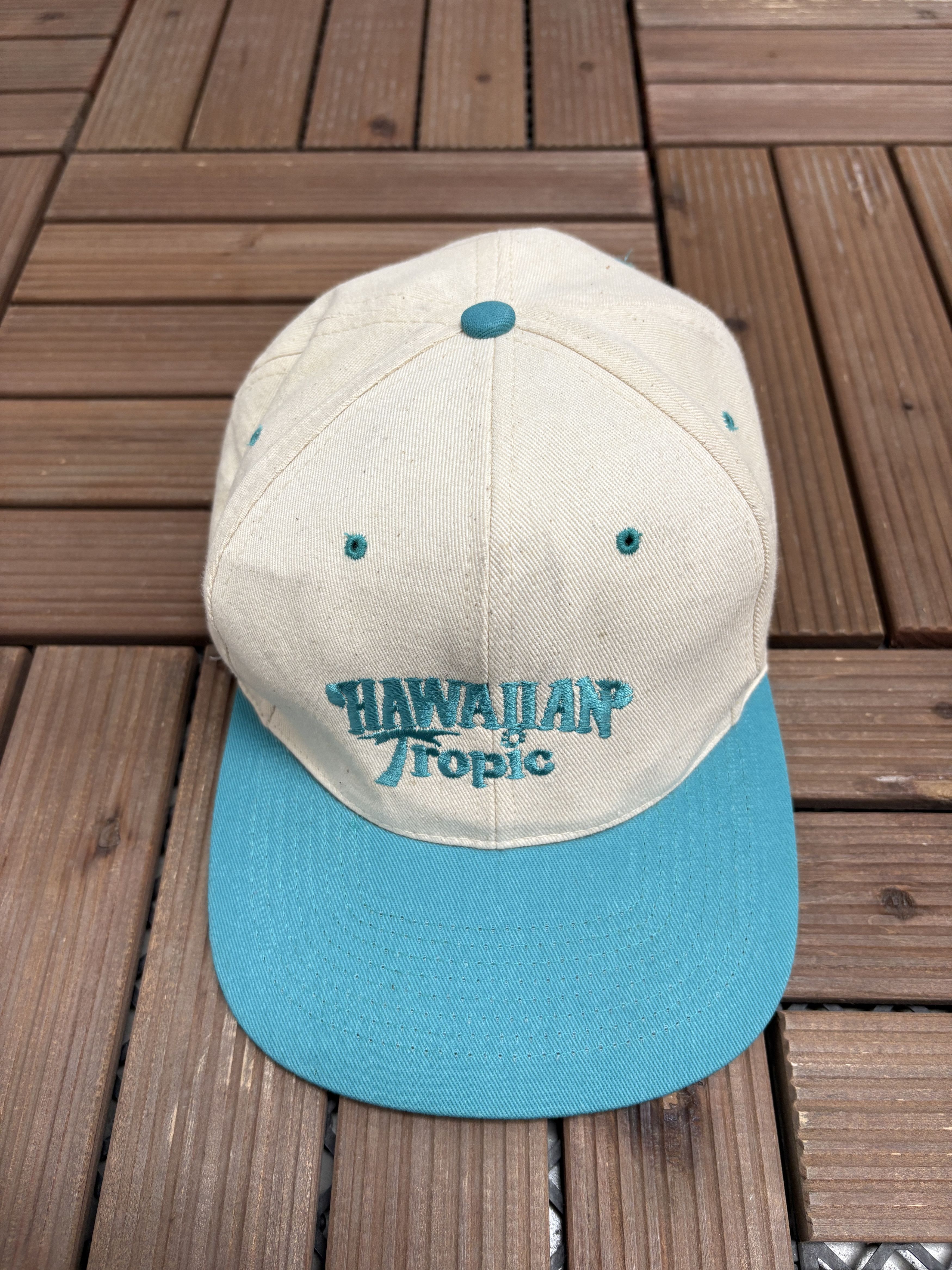 Vintage Hawaiian Tropic Vintage White Snap Back Hat Cap Size ONE SIZE - 2 Thumbnail