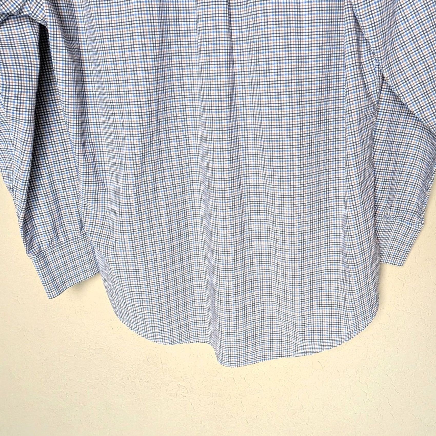 Peter Millar Peter Millar Shirt Size L Blue Rust Cotton Check Button-Up Mens Size US L / EU 52-54 / 3 - 6 Thumbnail