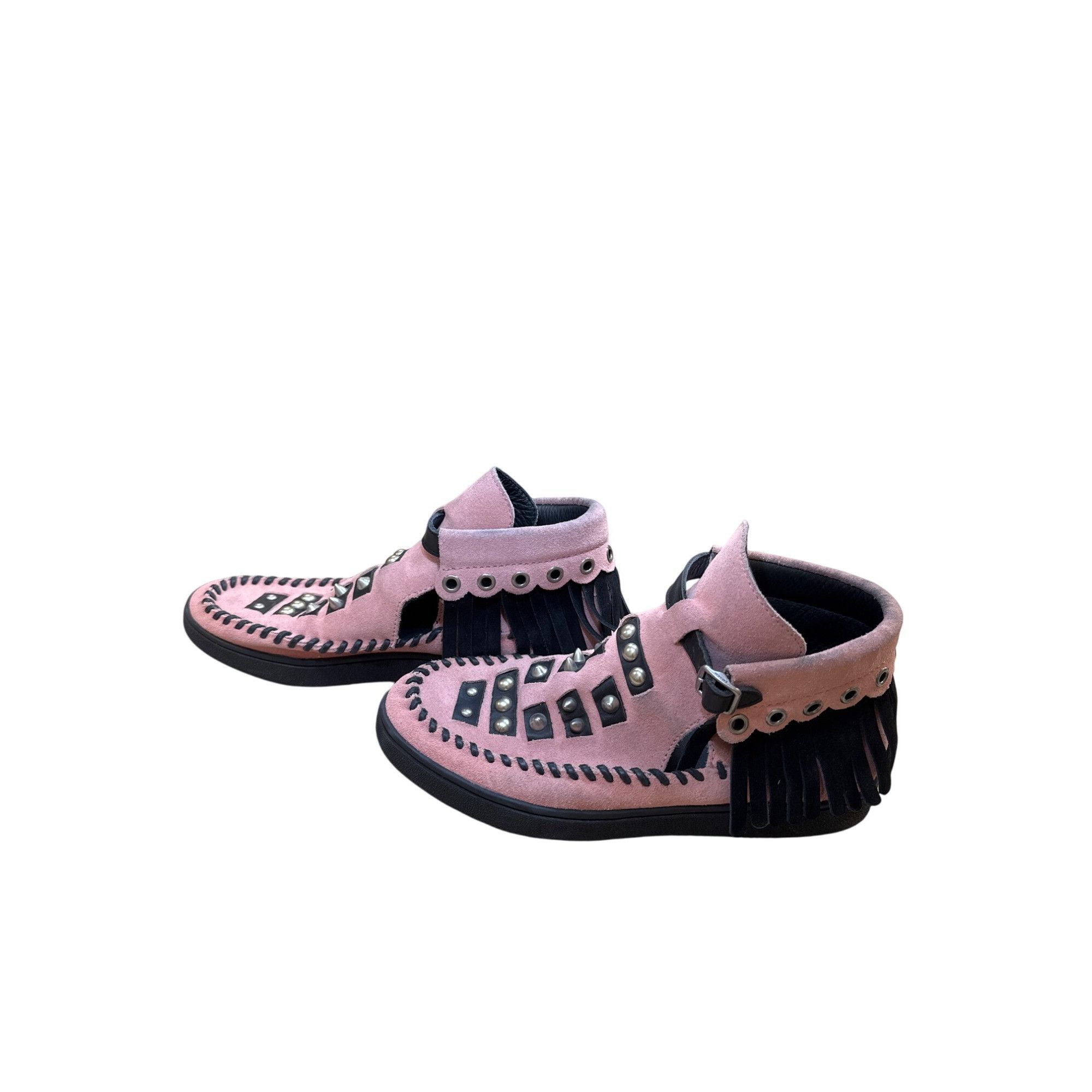 Coach Coach Roccasin Womens Black Leather Studded Moccasin Ankle B Size US 6.5 / IT 36.5 - 3 Thumbnail