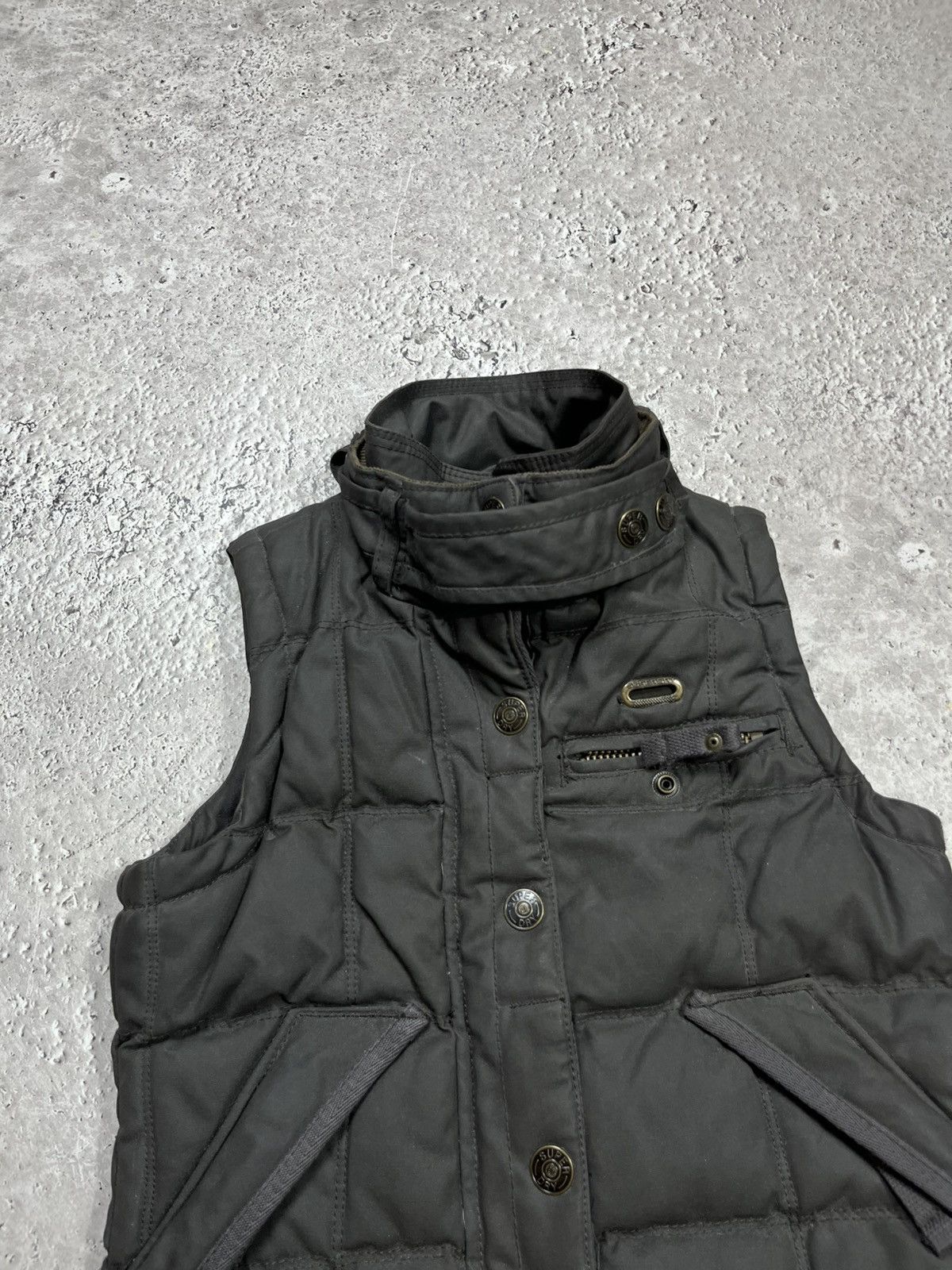 Superdry Superdry Womens Padded Vest Grey Motorcycle Style Size XS / US 0-2 / IT 36-38 - 3 Thumbnail