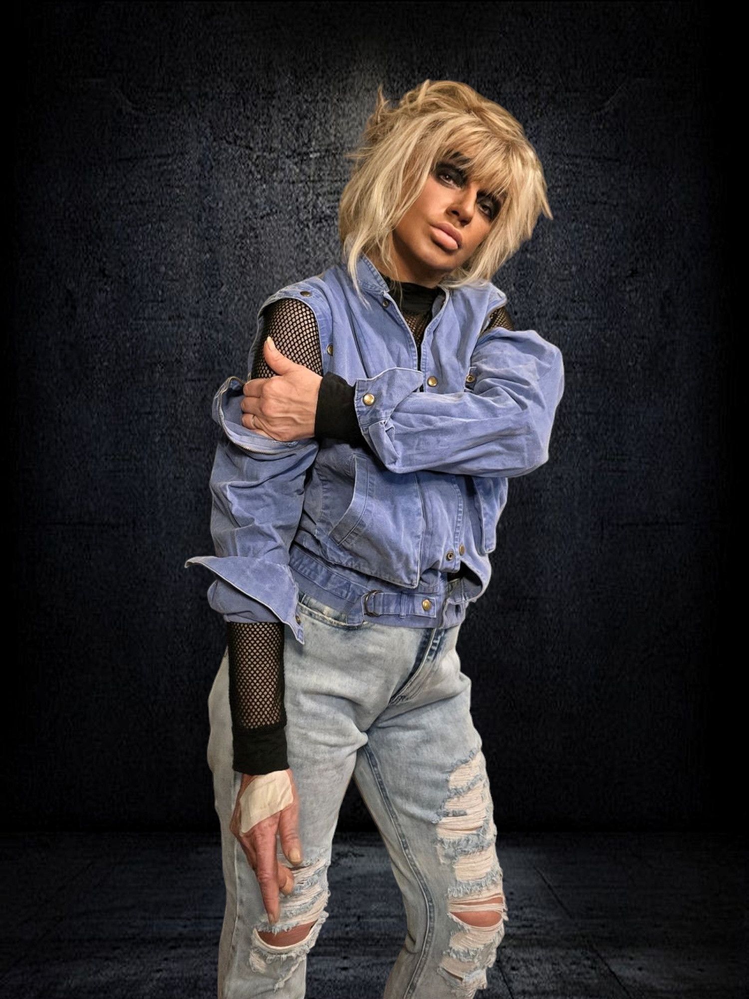 Vintage Vintage denim jacket vest transformer 3 suisses Size M / US 6-8 / IT 42-44 - 2 Thumbnail