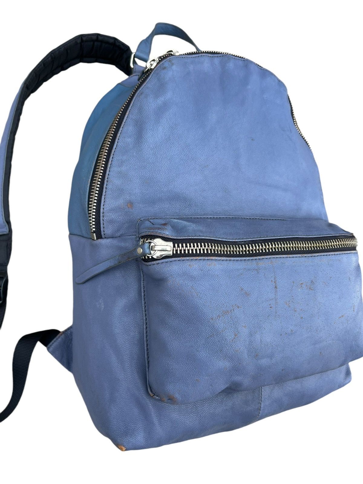 Leather And A Japan Distressed Patina Cowhide Leather Backpack Bag Size ONE SIZE - 8 Thumbnail