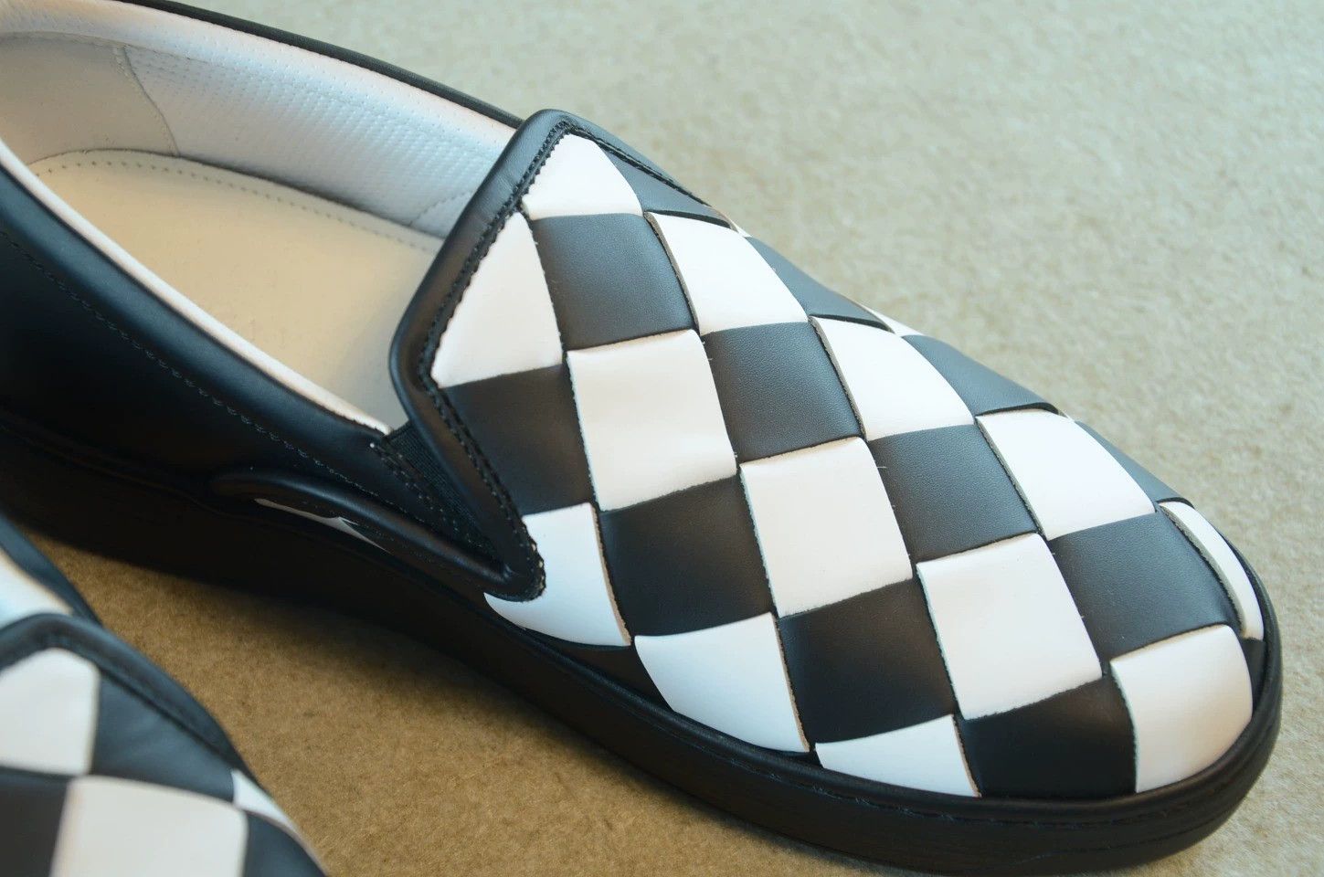 Bottega Veneta Bottega Veneta Black & White Woven Leather Sneaker 40 Size US 8 / IT 38 - 5 Thumbnail