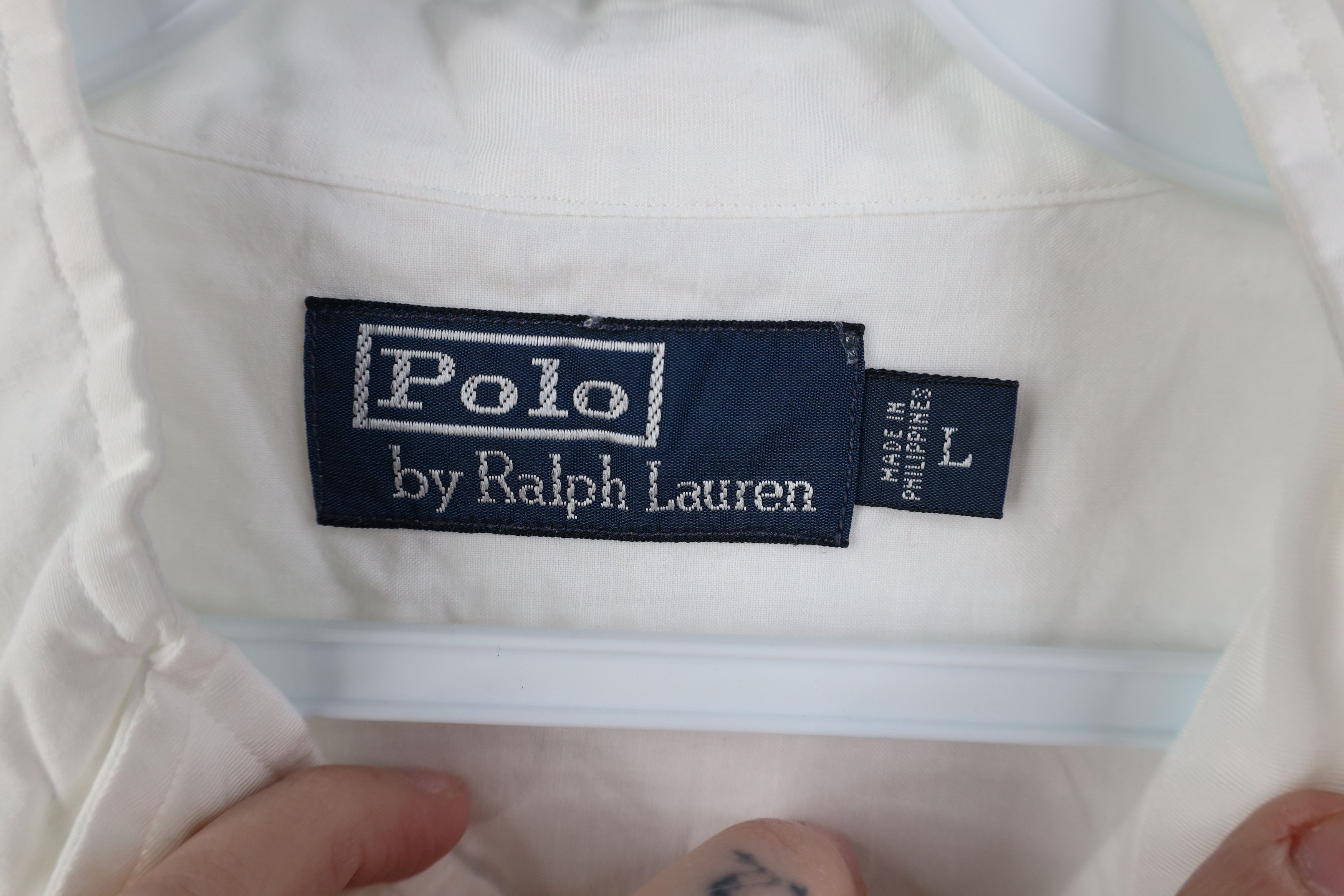 Ralph Lauren Vintage 90s Ralph Lauren Tuxedo Collared Button Shirt White Size US L / EU 52-54 / 3 - 6 Thumbnail
