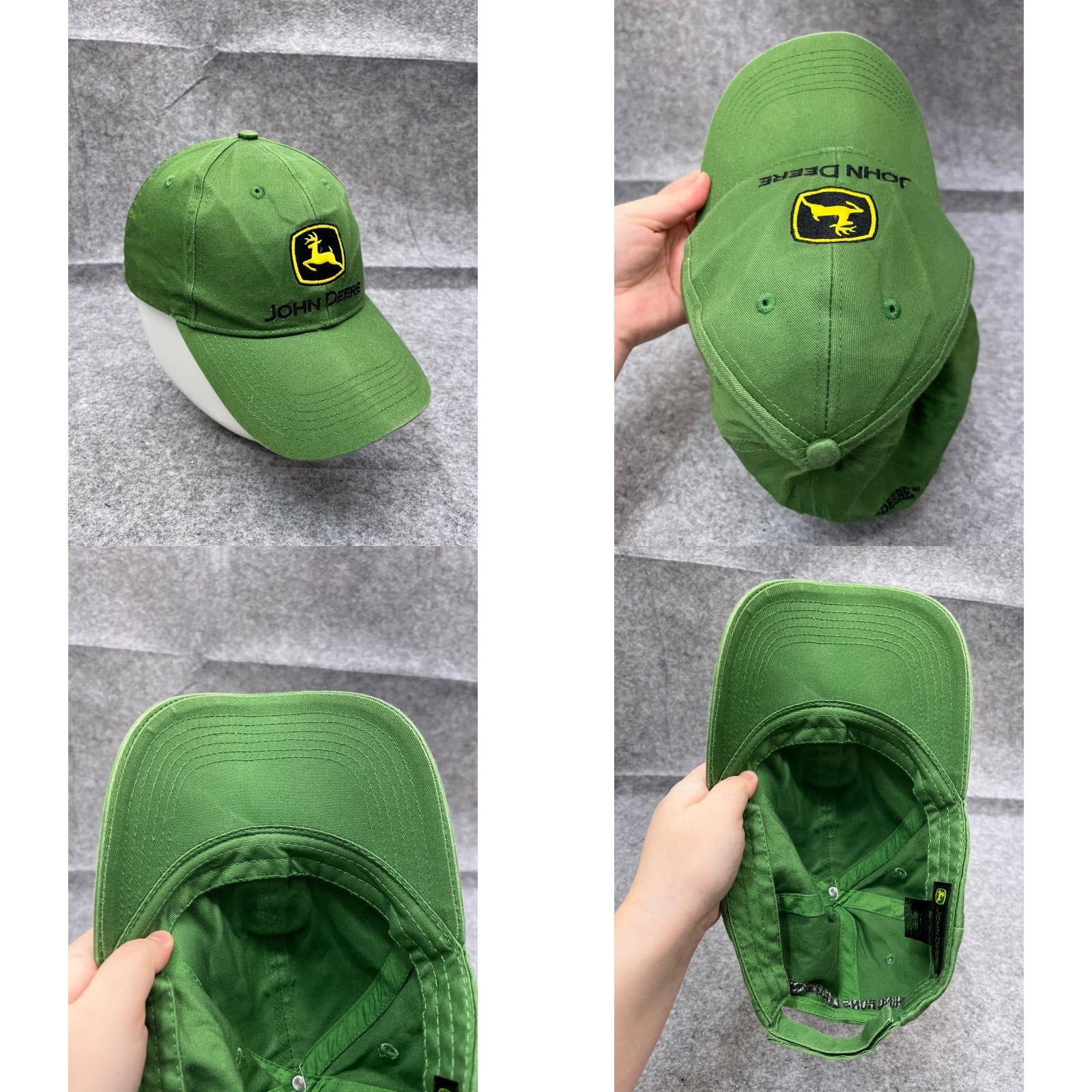 John Deere John Deere Hat Cap - Brand Baseball Cap - Adjustable Strap Back - Green Cotton Twill One Size Adult Men #Agriculture Farm Equipment Size ONE SIZE - 8 Thumbnail