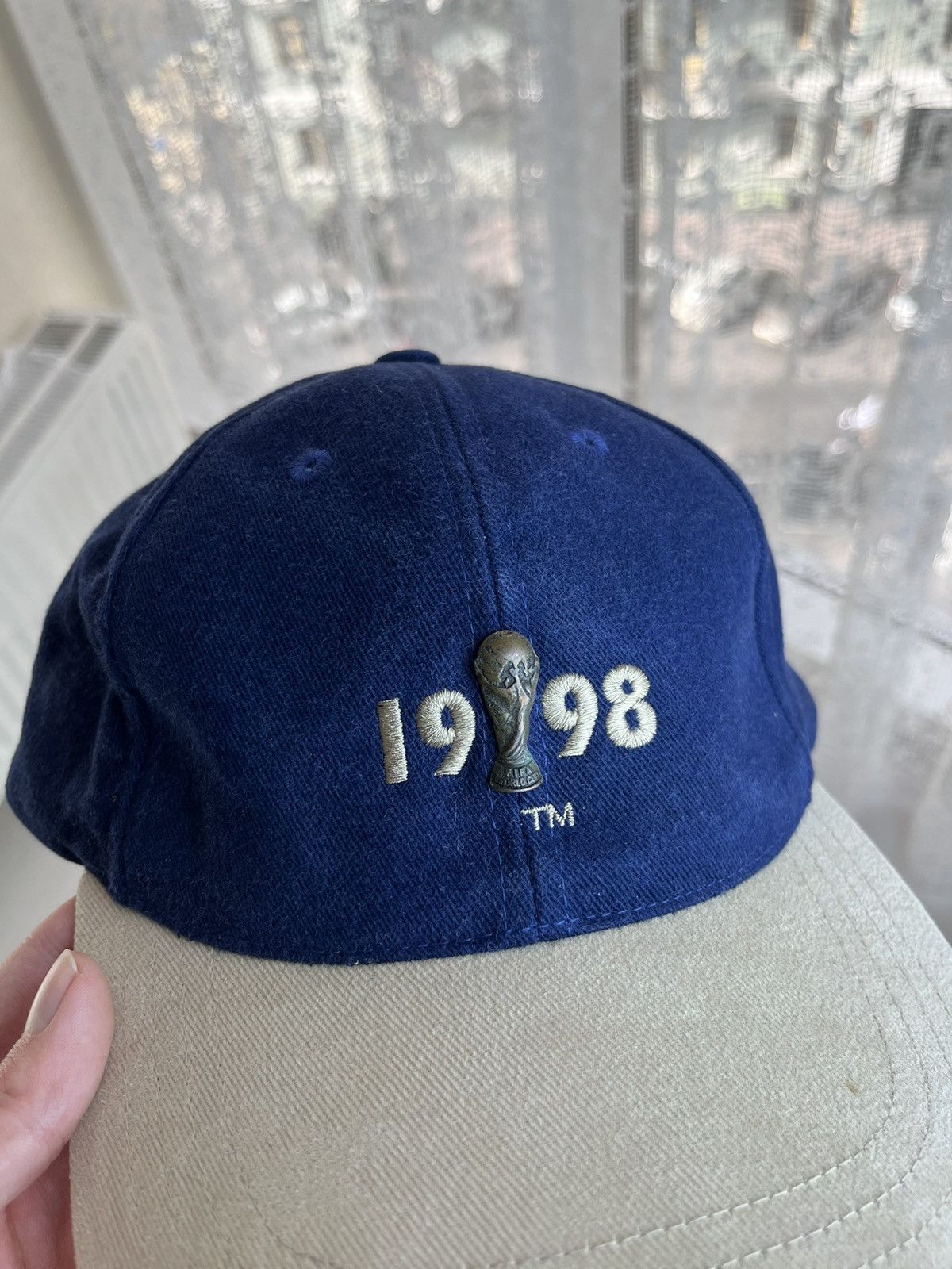 Adidas × Vintage Adidas 1998 France Football World Cup Hat Cap Soccer 90s Size ONE SIZE - 3 Thumbnail
