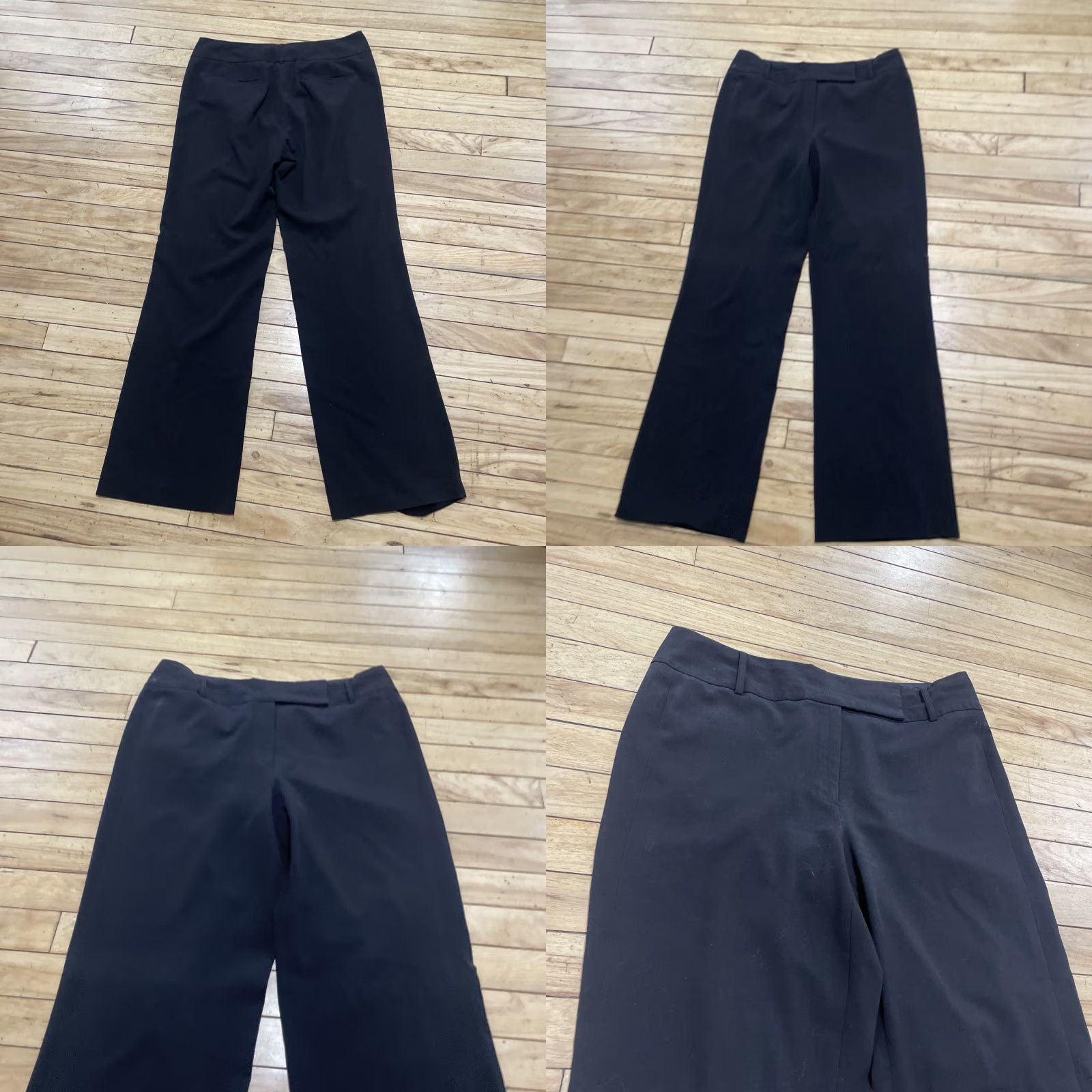 Vintage Tahari Women's Pants Black Straight Leg Wool Polyester 12 Dress Pants Office Workwear Casual Size 34" / US 12 / IT 48 - 10 Thumbnail