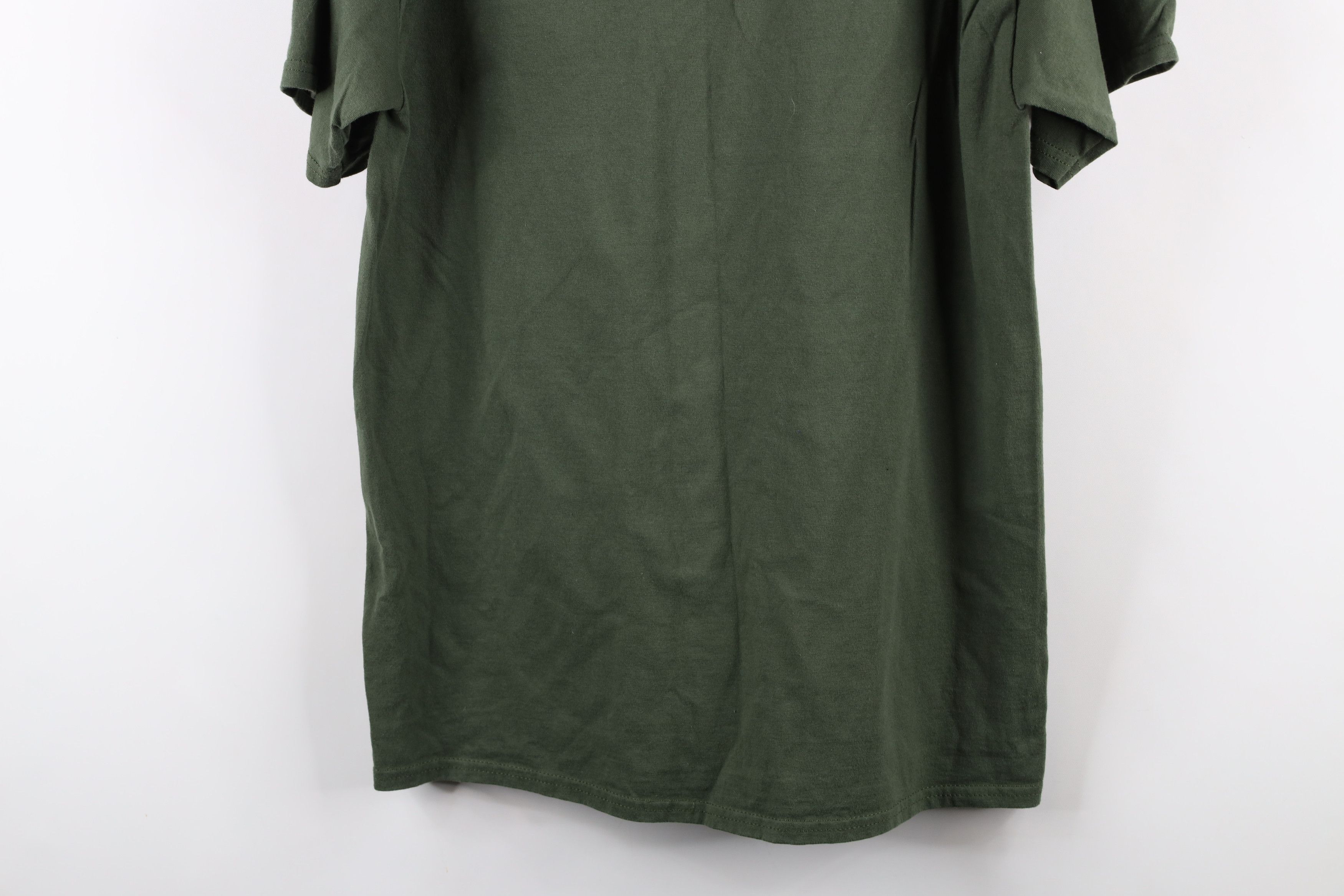 Vintage Vintage 90s Streetwear Heavyweight Cotton T-Shirt Green Size US M / EU 48-50 / 2 - 12 Thumbnail