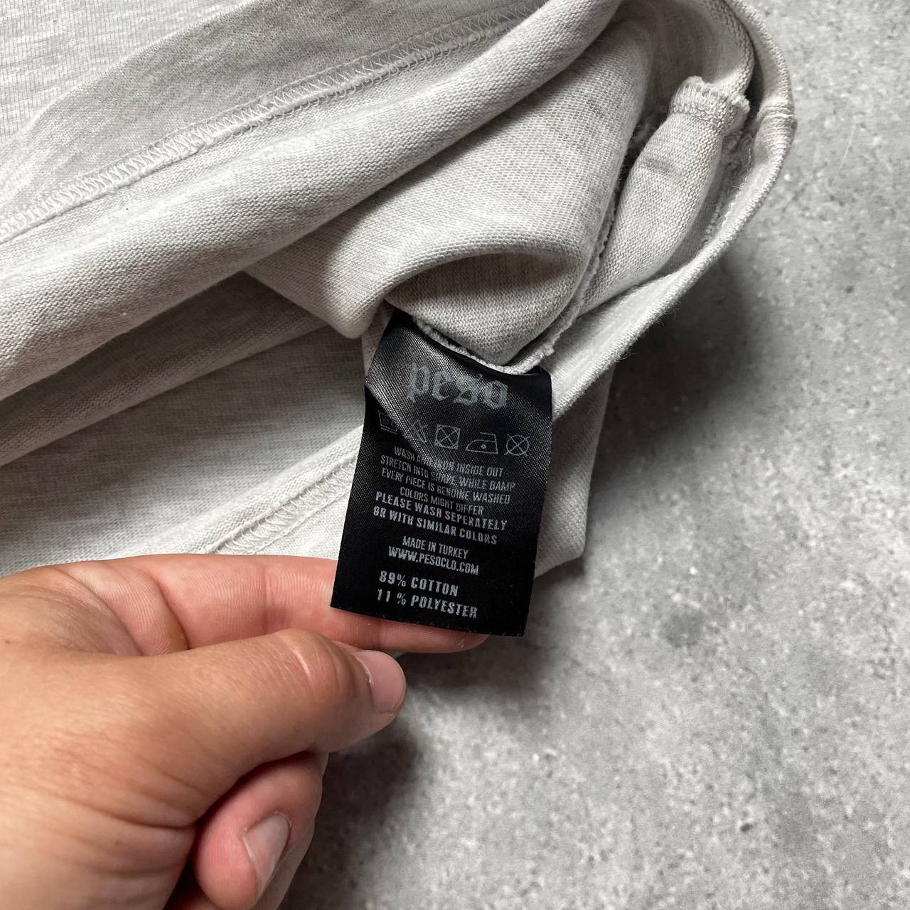 Peso Peso Clo Raws Slim Heavy Logo T Shirt Gray Size XL/XXL Size US XL / EU 56 / 4 - 6 Thumbnail