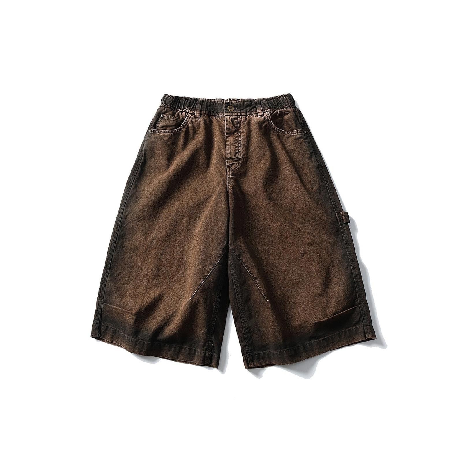 Vintage Washed Gradient Shorts – Loose Fit, Retro Cropped Cut Size US 32 / EU 48 - 4 Thumbnail