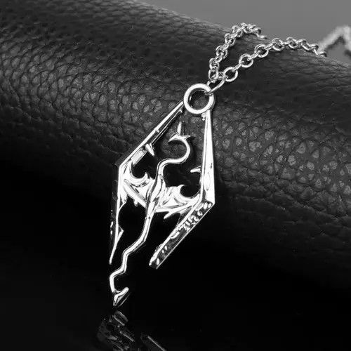 Vintage Unisex Skyrim Elder Scrolls Dragon Pendant Size ONE SIZE - 2 Thumbnail