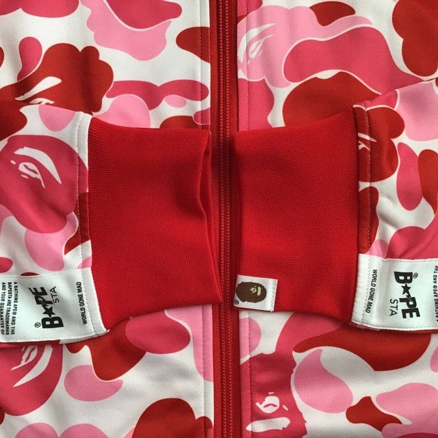 BAPE STA JERSEY Track Jacket ABC camo Pink a bathing ape
