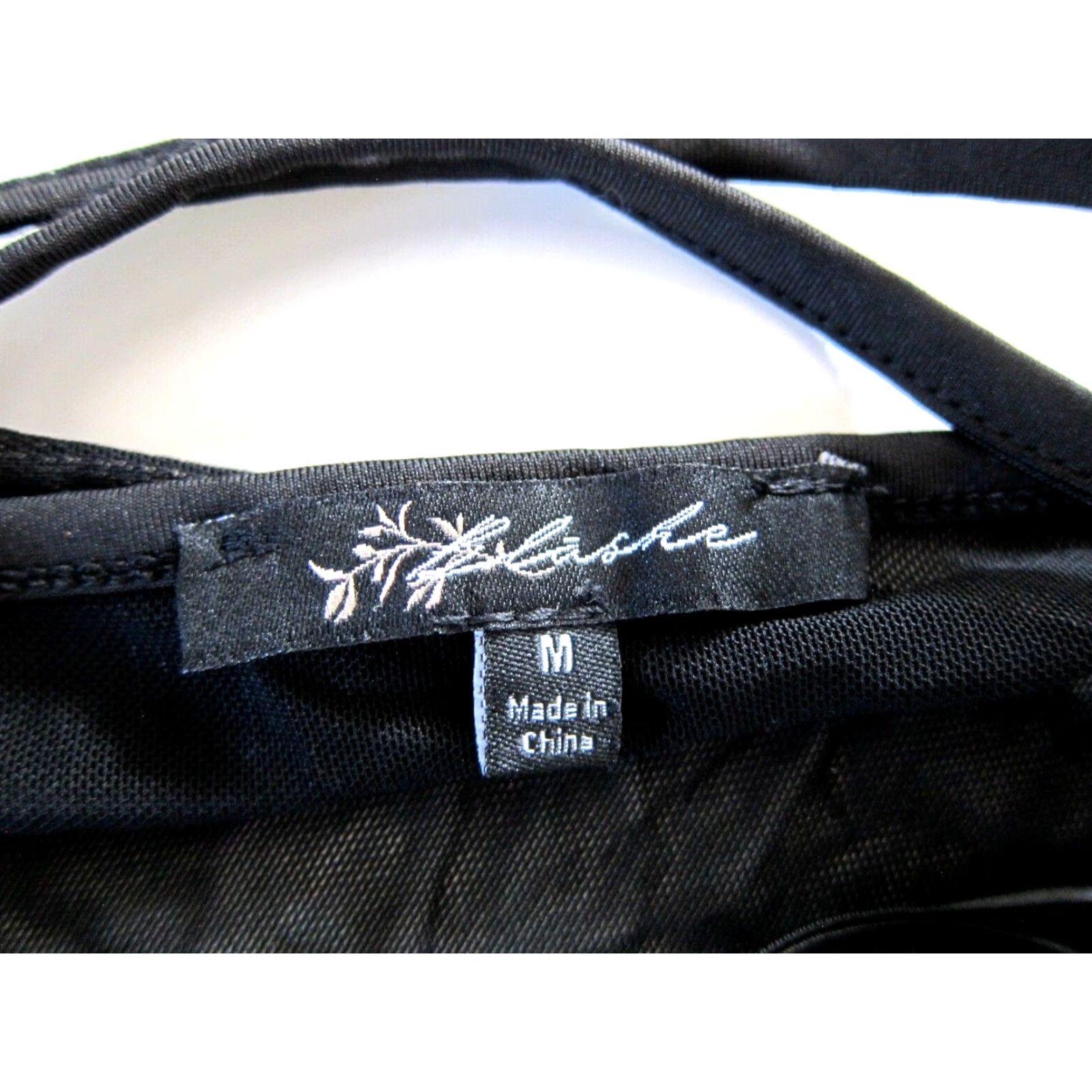 Vintage Blashe Black Diamond Stretch Underwire Spaghetti Strap Bodycon Dress Medium Size M / US 6-8 / IT 42-44 - 4 Thumbnail