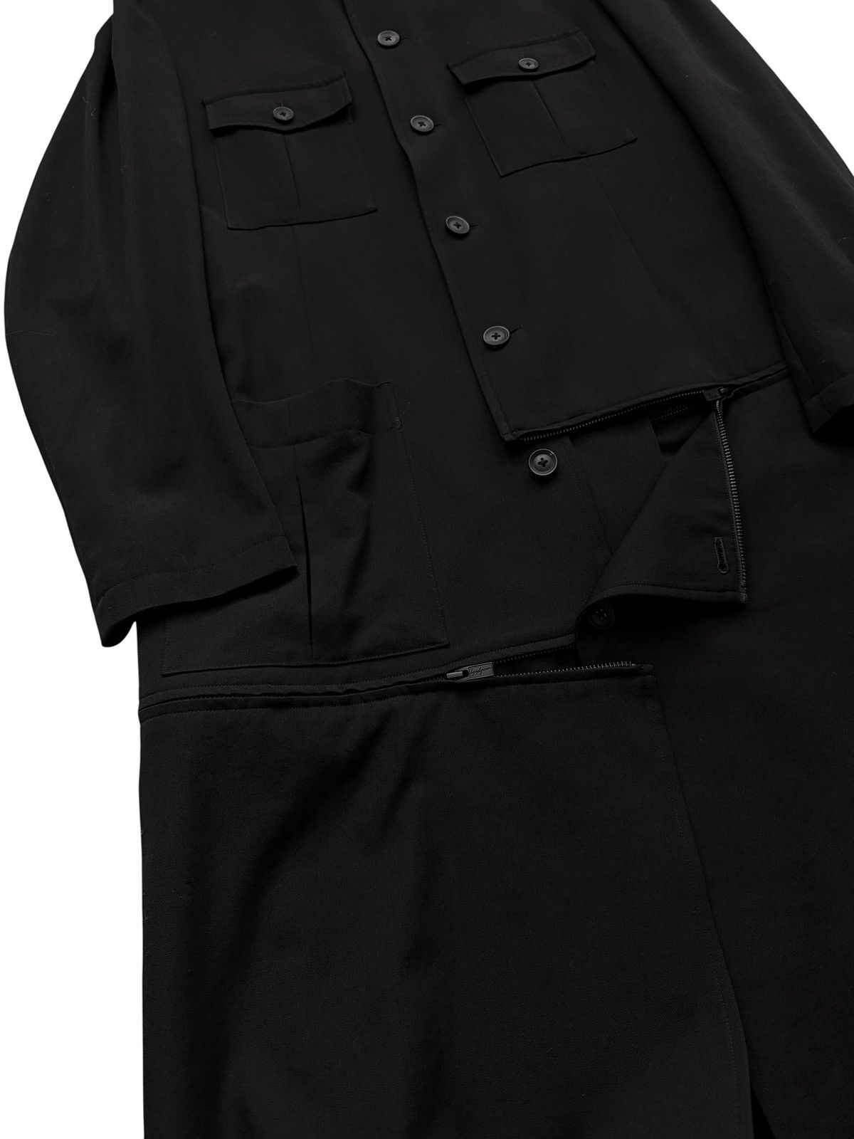 Yohji Yamamoto 2019 PH Zip Gabardine Wool Stand Collar Coat Size US M / EU 48-50 / 2 - 3 Thumbnail