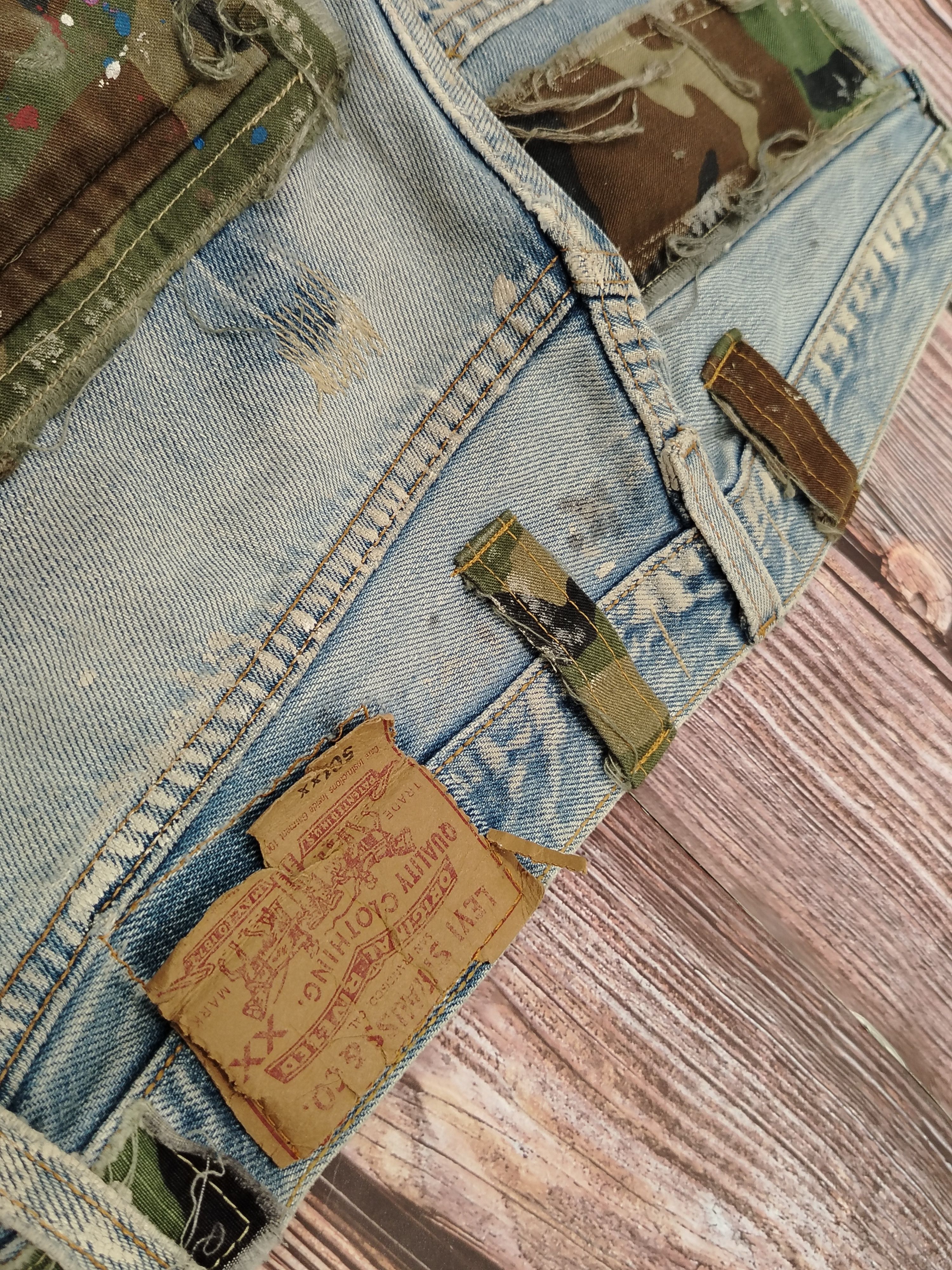 Levi's Levis 501 Jeans Vintage ARTWORK Army Size US 33 - 18 Thumbnail