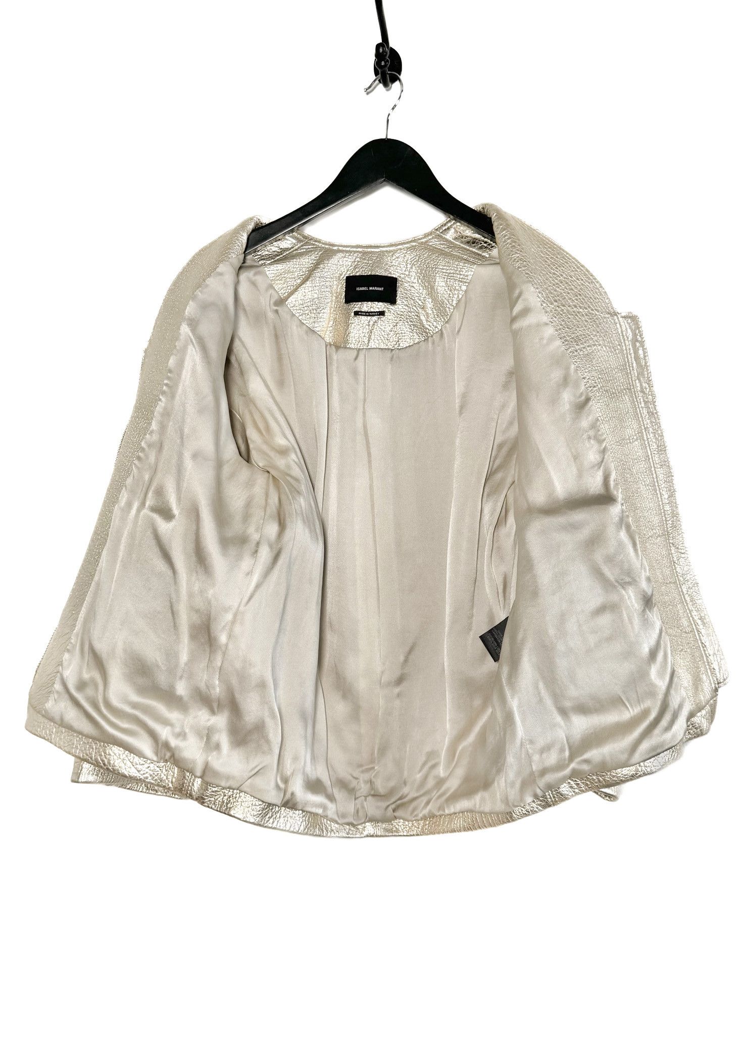 Isabel Marant Isabel Marant Camelia Metallic Gold Bomber Jacket Size M / US 6-8 / IT 42-44 - 4 Thumbnail