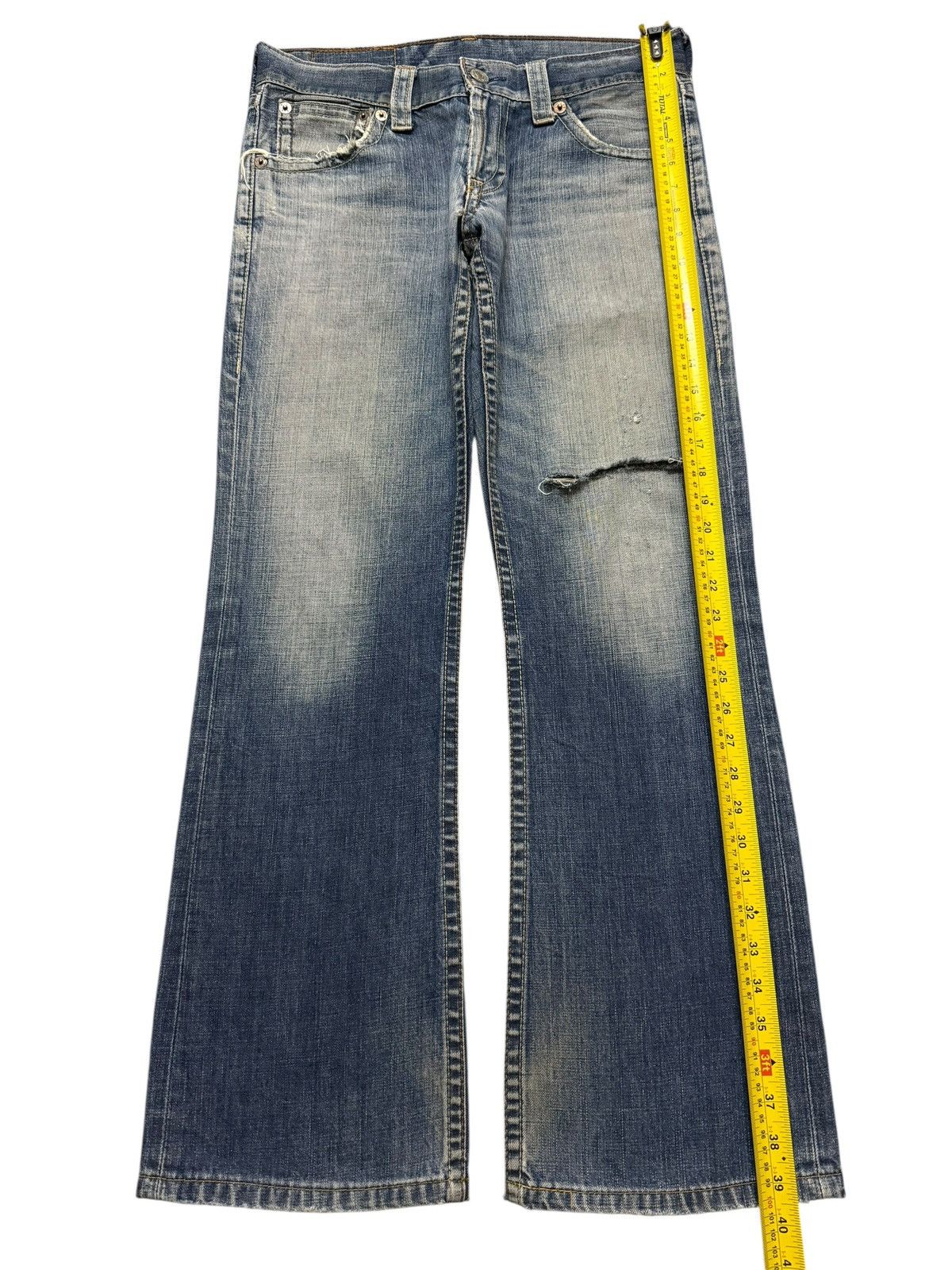 Levi's Vintage 90s Levis 507 Faded Wash Distressed Wide Leg Bootcut Size US 32 / EU 48 - 10 Thumbnail