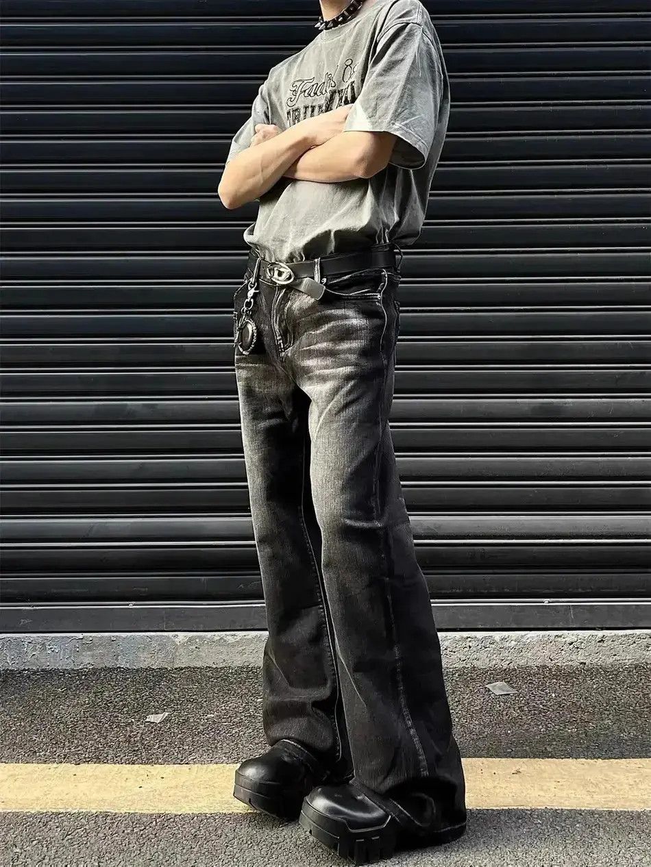 Japanese Brand Retro distressed black jeans Size US 32 / EU 48 - 1 Thumbnail