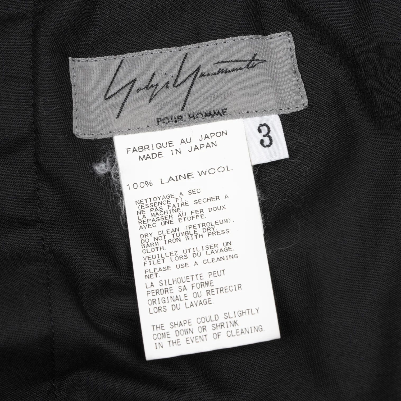 Yohji Yamamoto Yohji Yamamoto Wool Wide Cropped Pants Black Size US 34 / EU 50 - 13 Thumbnail