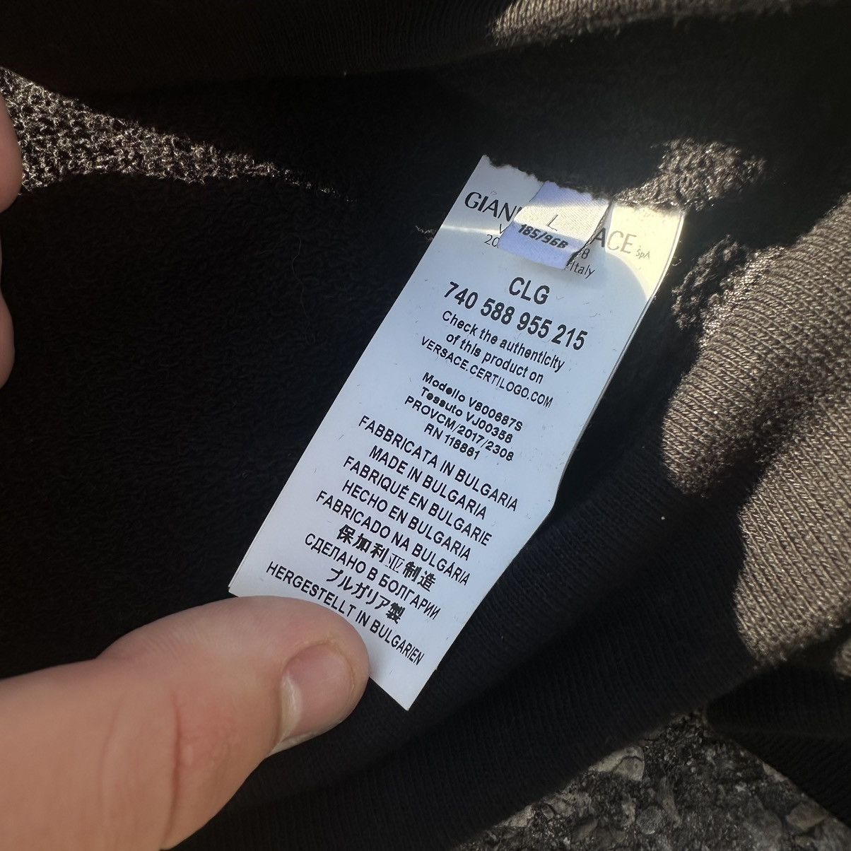 Versace Versace Black Crewneck Size US L / EU 52-54 / 3 - 5 Thumbnail