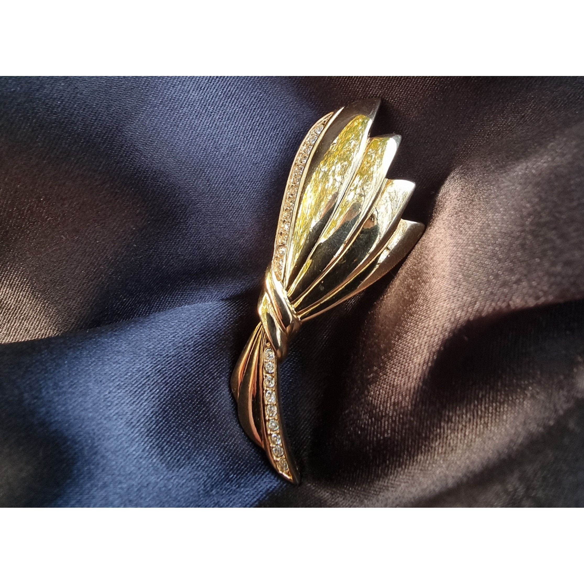 Other Vintage Ribbon Gold Tone 1990s Brooch Pin Size ONE SIZE - 2 Thumbnail