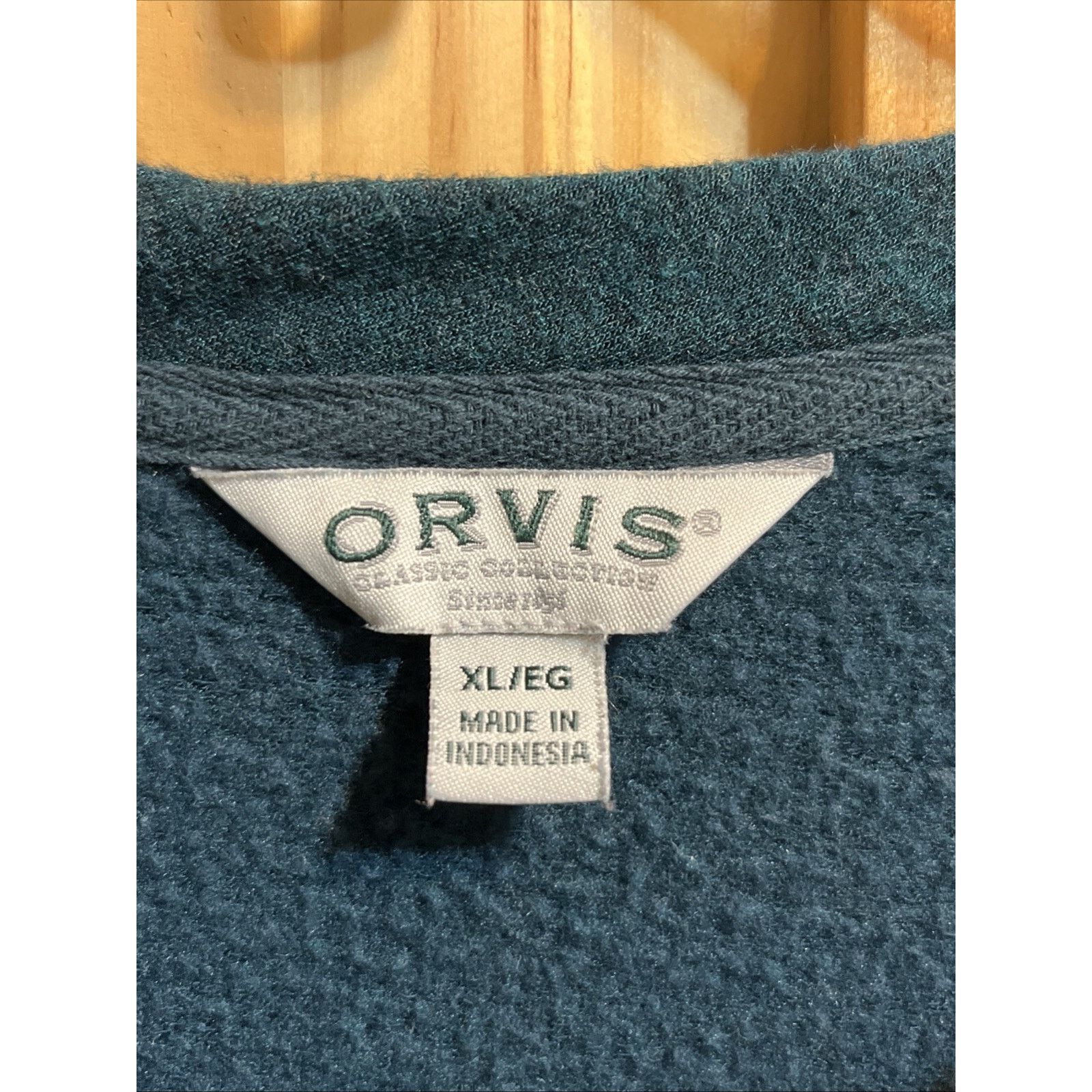 Orvis Orvis Mens Crew Neck Pullover Size XL Blue Green LS Modal Size US XL / EU 56 / 4 - 3 Thumbnail