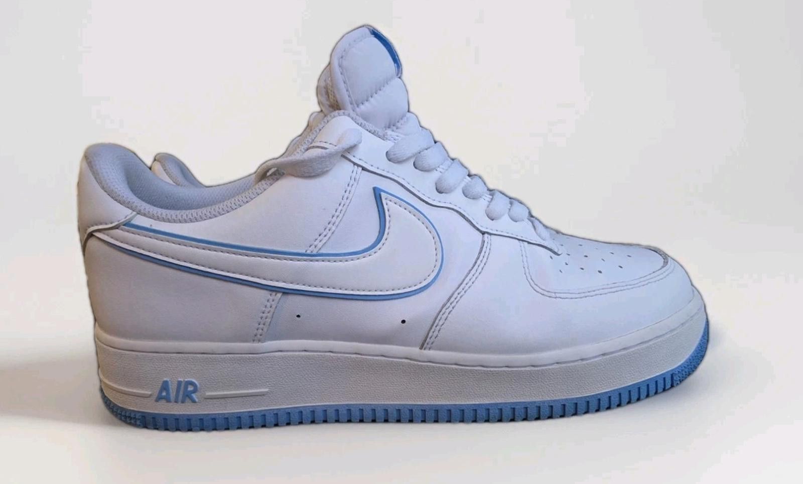 Nike Nike Air Force 1 '07 Low White University Blue Sneakers DV07 Size US 12 / EU 45 - 1 Thumbnail