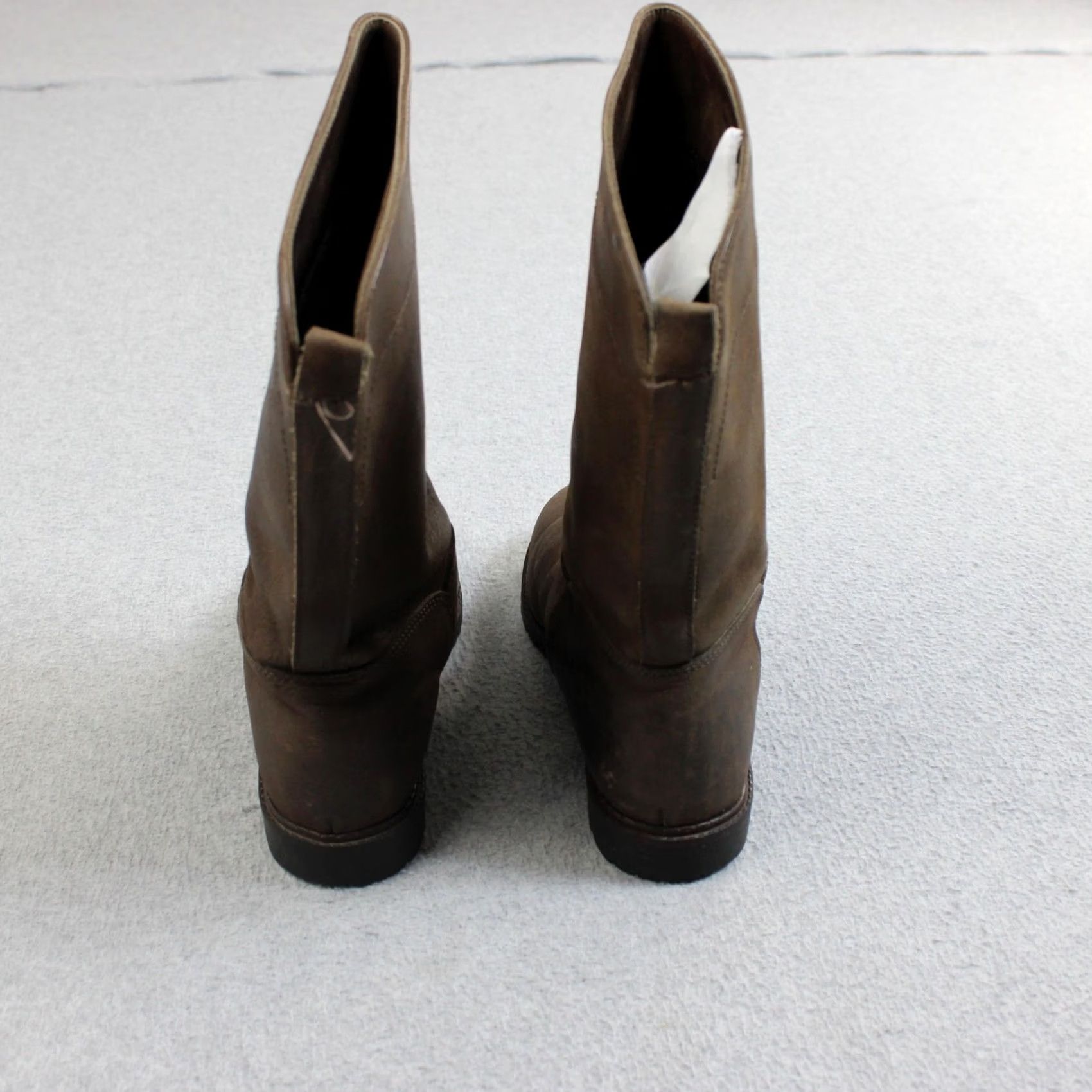 Vintage Santana Boots Women Size 10 Brown Leather Mid Calf Pull On Lined Heritage Canada Size US 10 / IT 40 - 8 Thumbnail