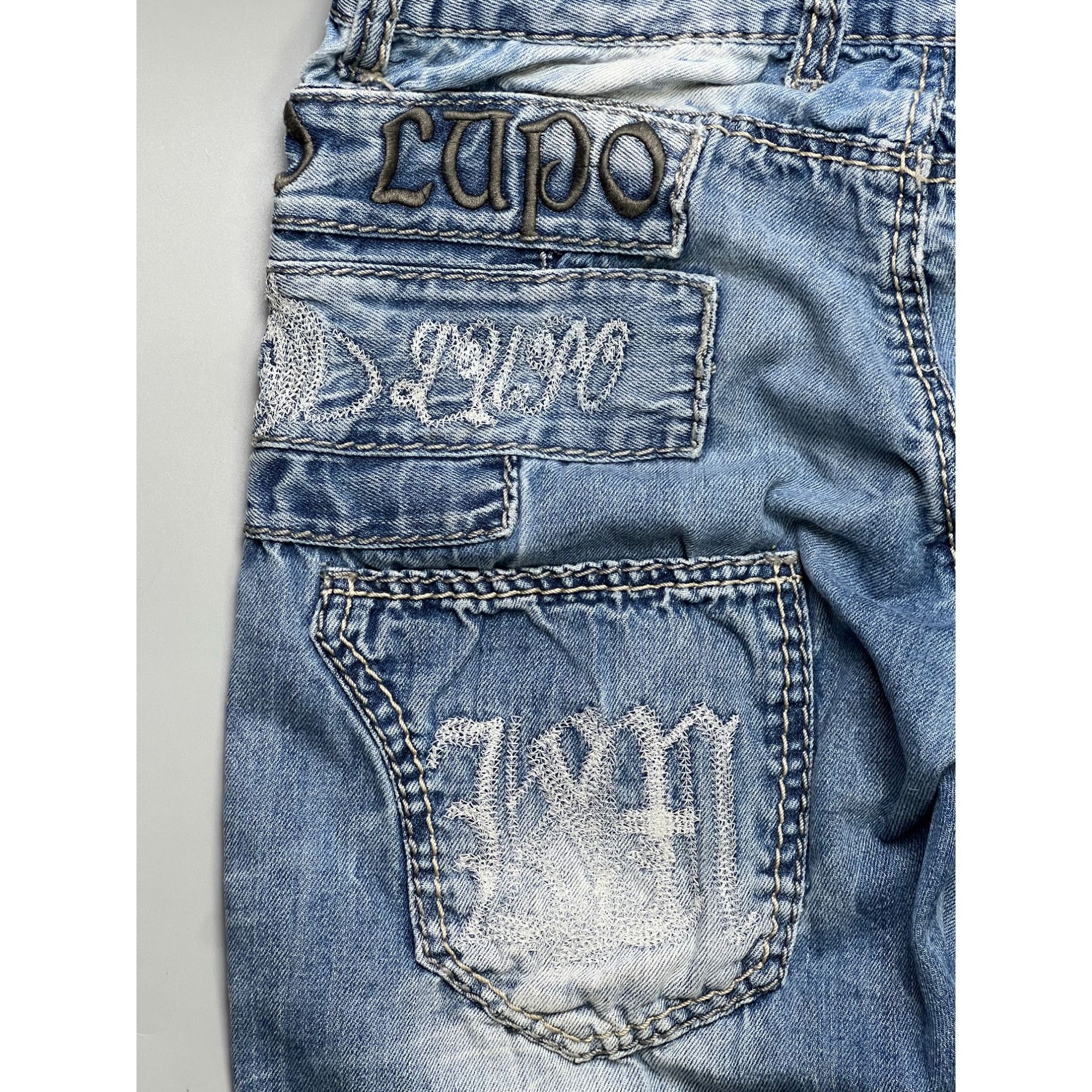 Other K&M Kosmolupo Embroidered Vintage Rap Jeans (Y1037) Size US 34 / EU 50 - 17 Thumbnail