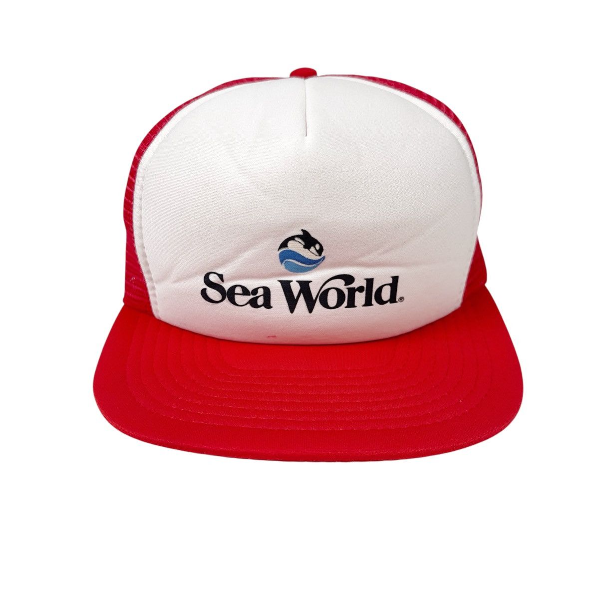 Vintage VINTAGE 80s Sea World Adjustable Sportcap Trucker Hat Size ONE SIZE - 1 Thumbnail
