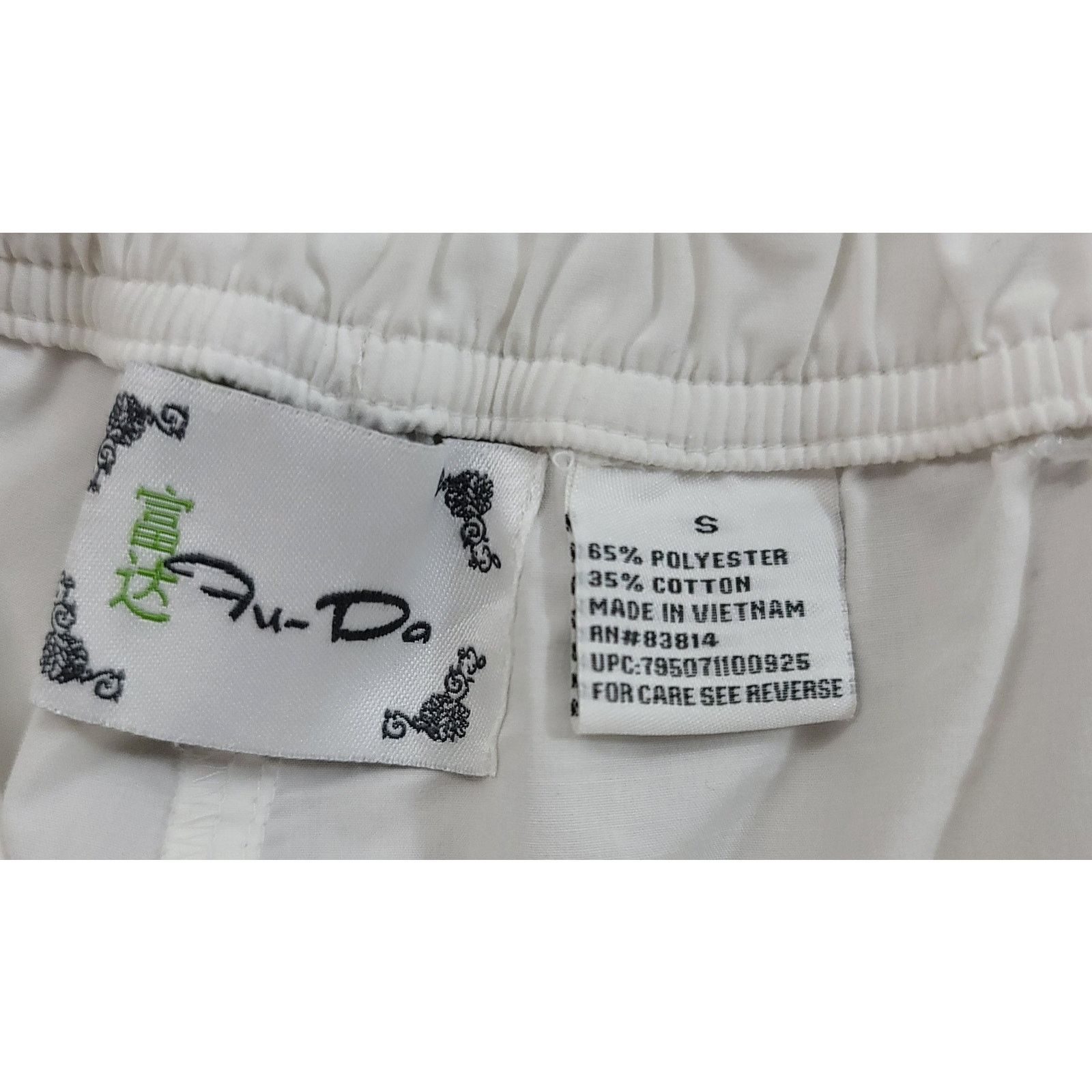 Other Fu Da White Flat Front Capri Pants Small Hidden Seam Pockets Size 27" / US 4 / IT 40 - 4 Thumbnail