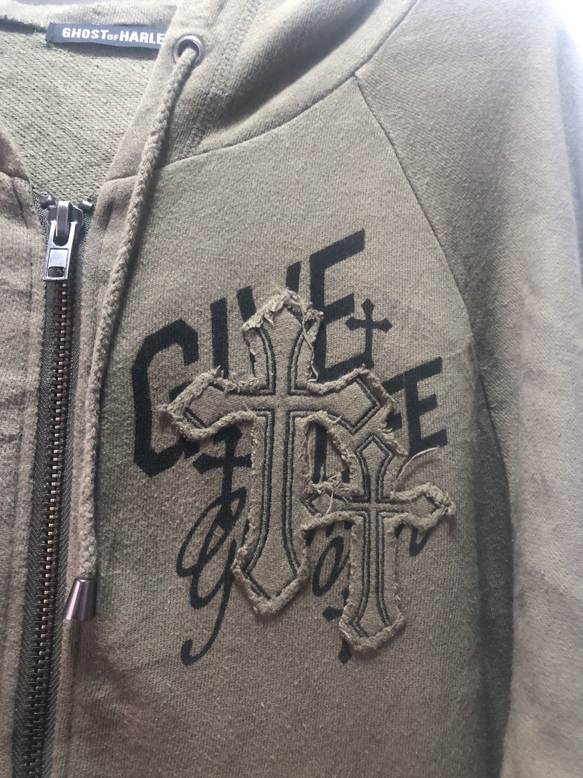 If Six Was Nine × Japanese Brand × Seditionaries GHOST OF HARLEM Hoodie Punk Studded Big Cross Heart Size US L / EU 52-54 / 3 - 4 Thumbnail