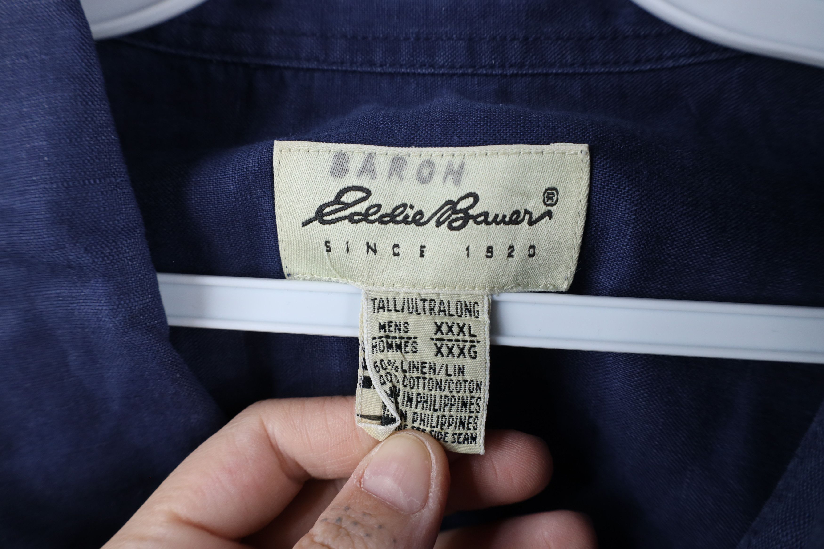 Eddie Bauer × Vintage Vintage 90s Eddie Bauer Blend Short Sleeve Button Shirt Size US XXL / EU 58 / 5 - 6 Thumbnail