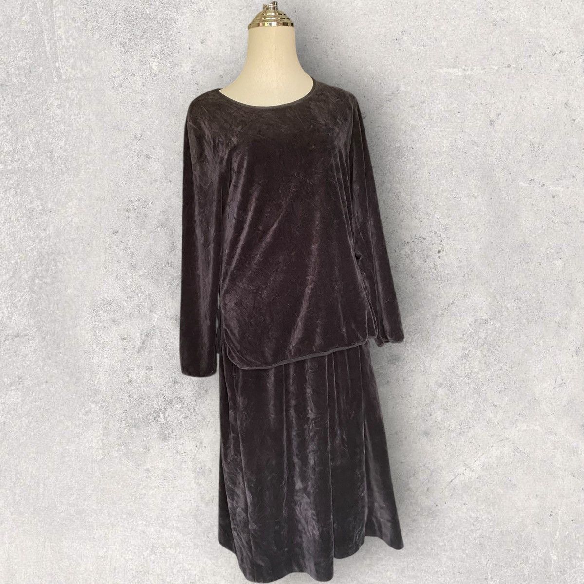 Comme des Garcons Vintage 80’s Velour Layer Dress Size M / US 6-8 / IT 42-44 - 2 Thumbnail