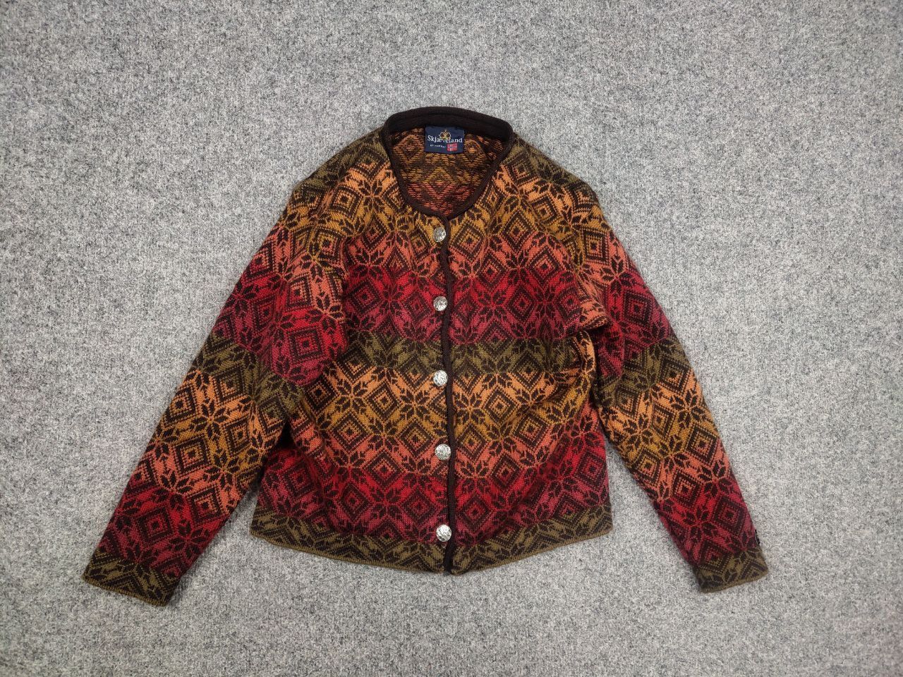 Other Vintage Skjaeveland Of Norway Knit Cardigan Wool Sweater Size XS / US 0-2 / IT 36-38 - 3 Thumbnail