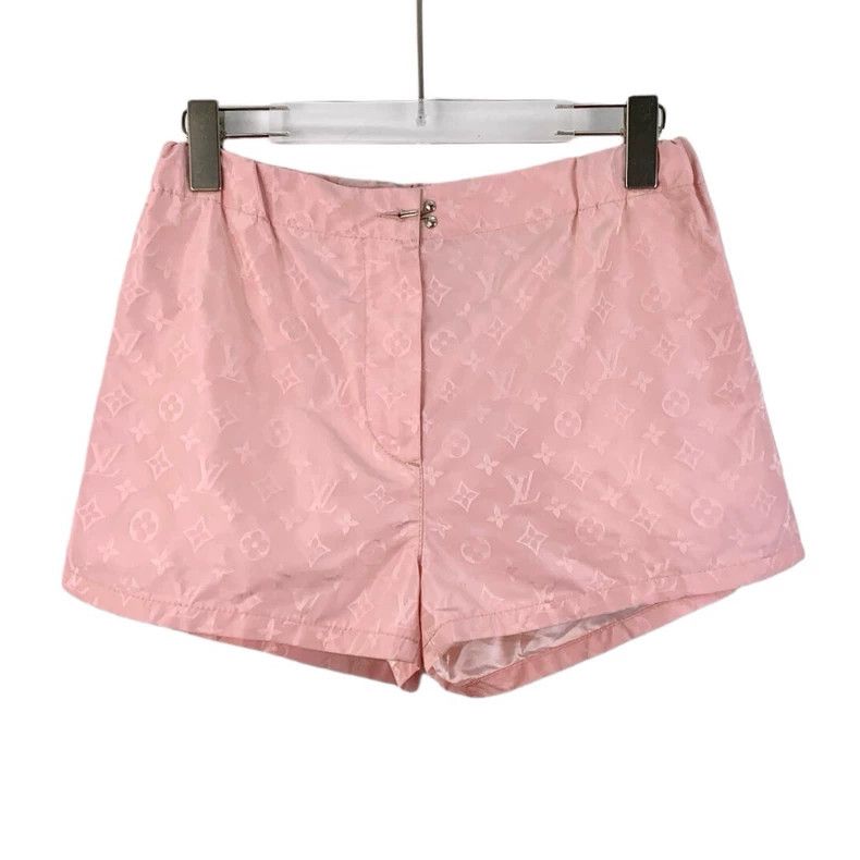 Louis Vuitton Louis Vuitton Pink logo full print casual shorts Size 33" - 1 Thumbnail