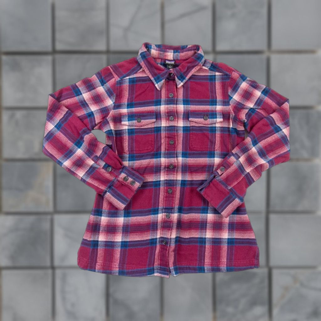 Patagonia Patagonia Women's Long Sleeve Fjord Flannel Red Check Shirt 4 Button-Up Size S / US 4 / IT 40 - 1 Thumbnail