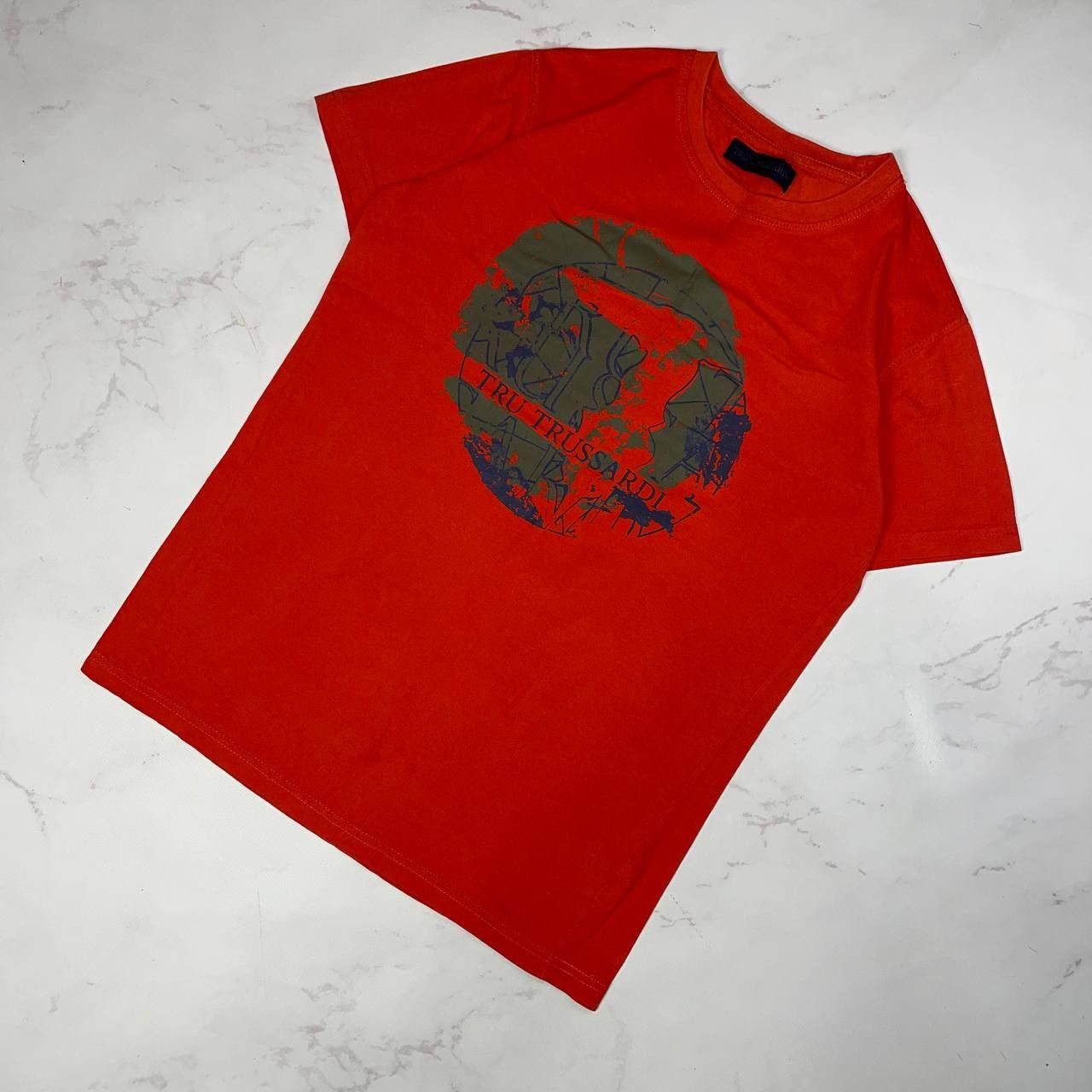 Trussardi Trussardi Big Logo Luxury Short Sleeve T Shirt Red Size S Size US S / EU 44-46 / 1 - 1 Thumbnail